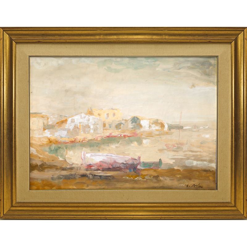 Giuseppe De Luca - Barche sulla Riva