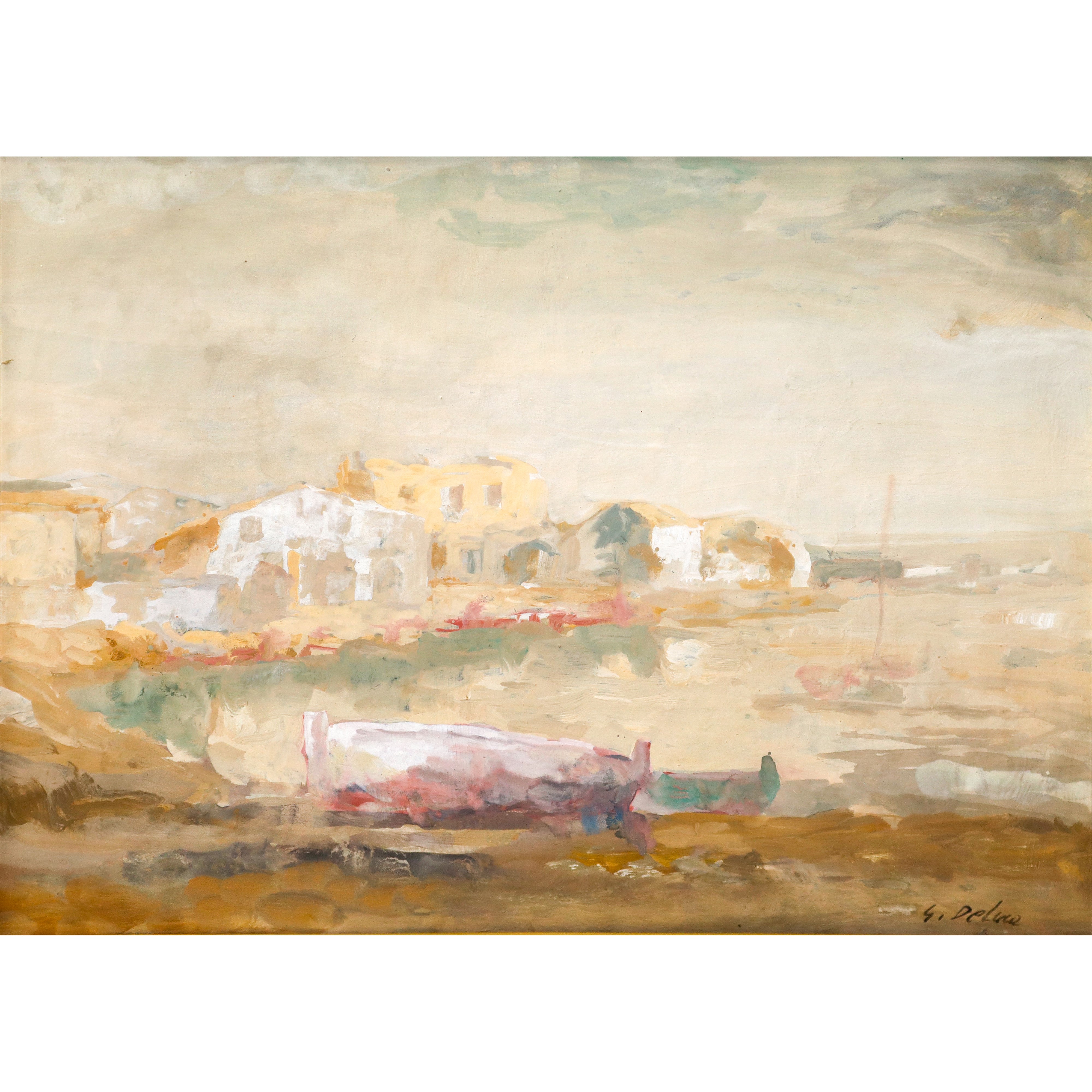 Giuseppe De Luca - Barche sulla Riva