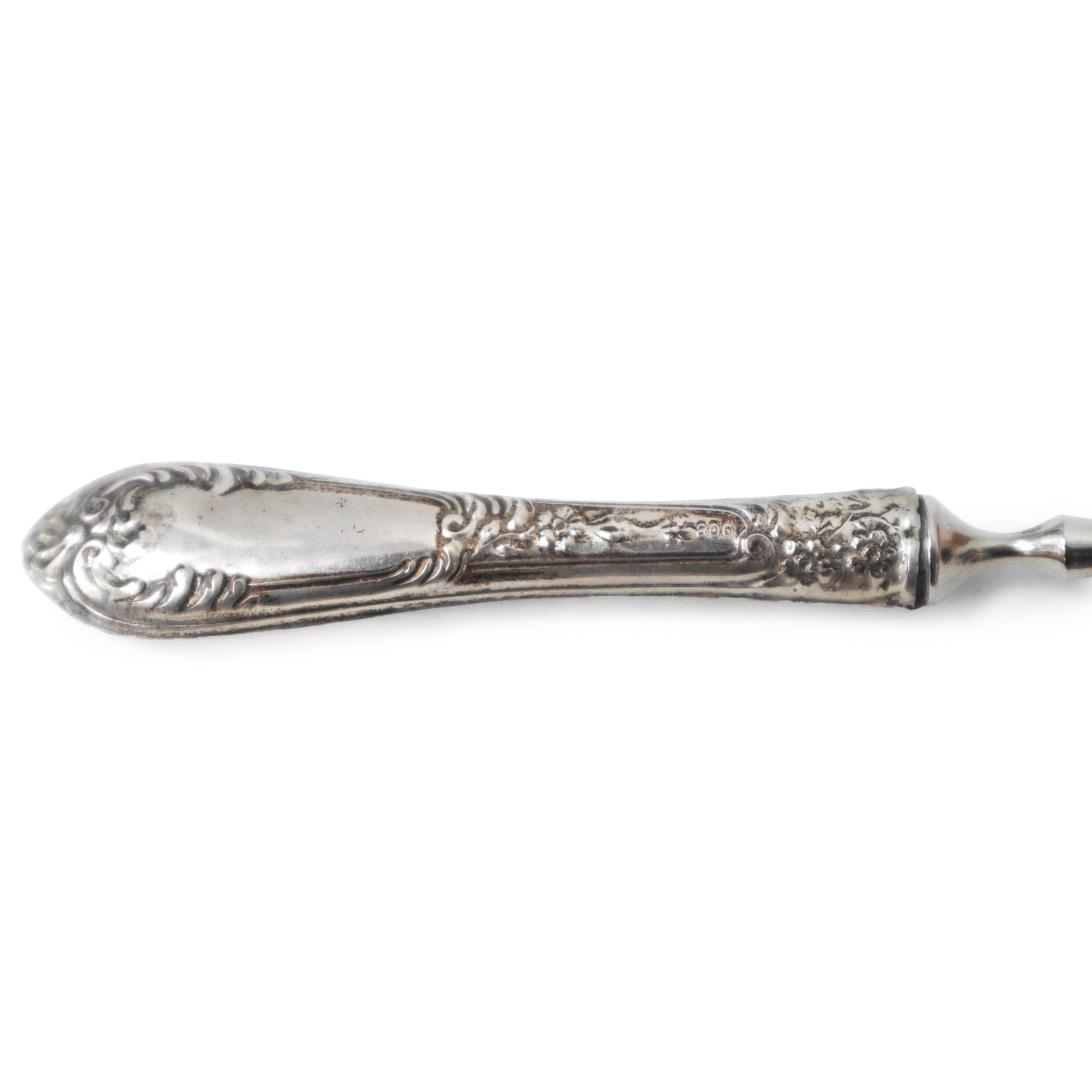 Set di posate da bambino in argento 800, gr 54