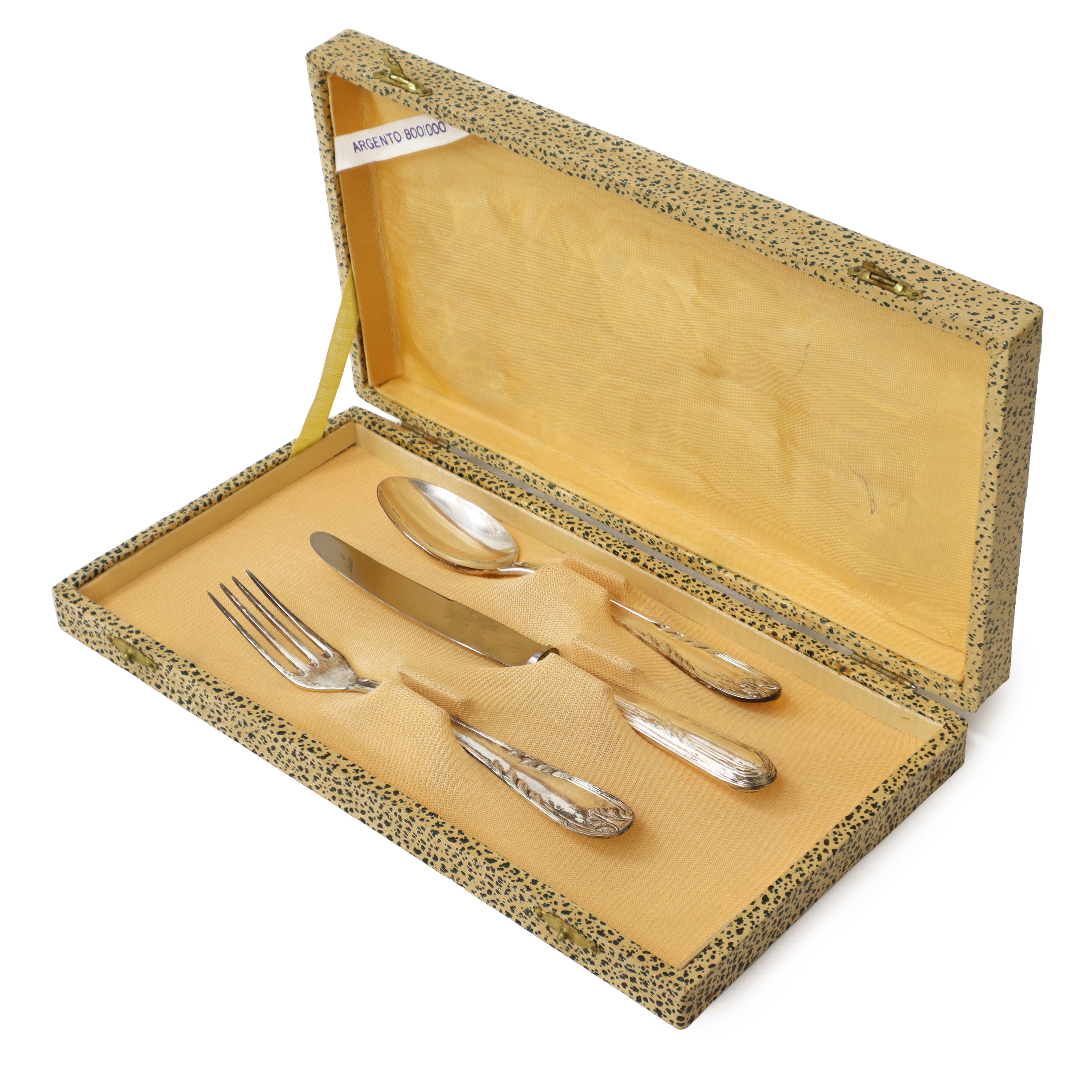 Set di posate da bambino in argento 800
