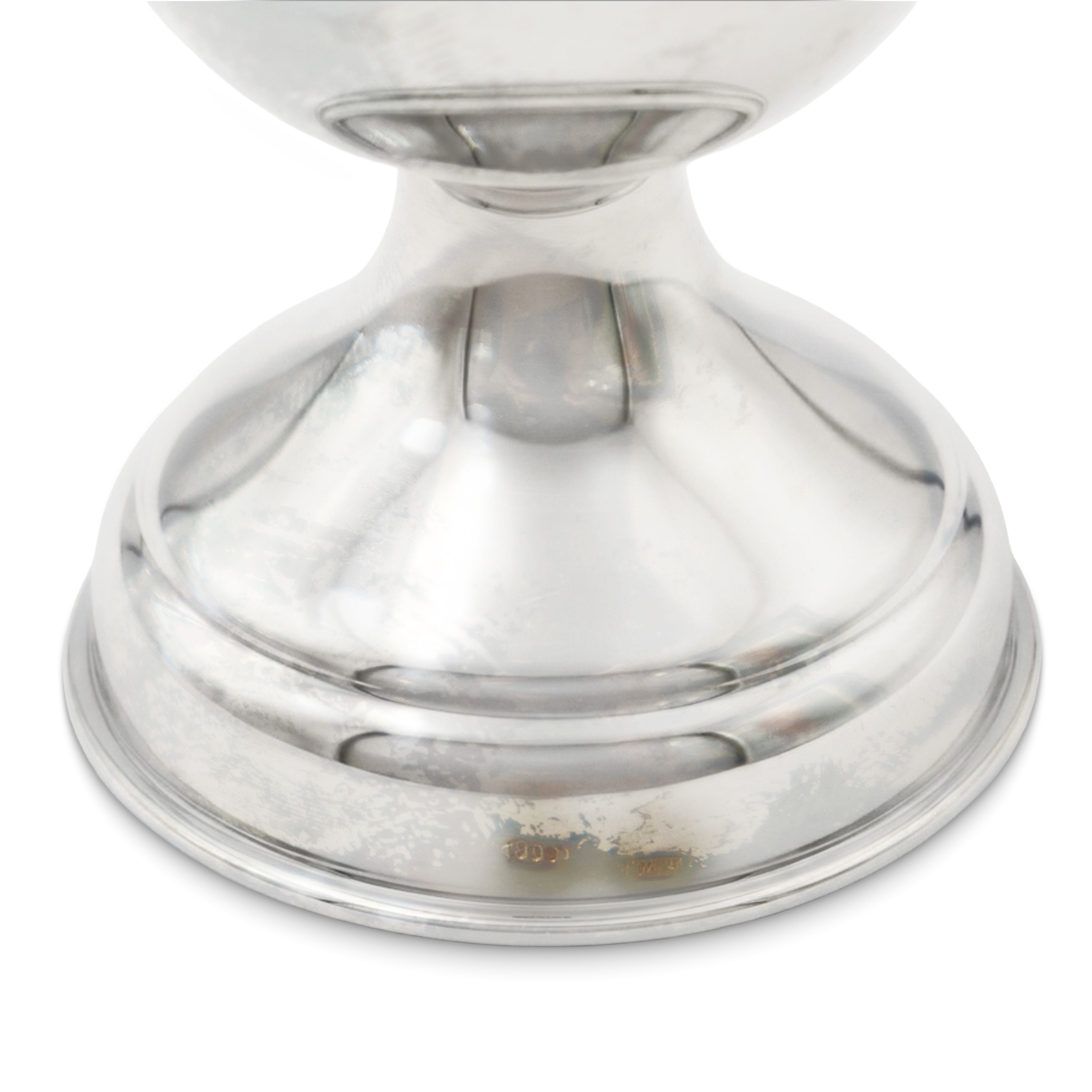 Set composto da portauovo e cucchiaino in argento 800