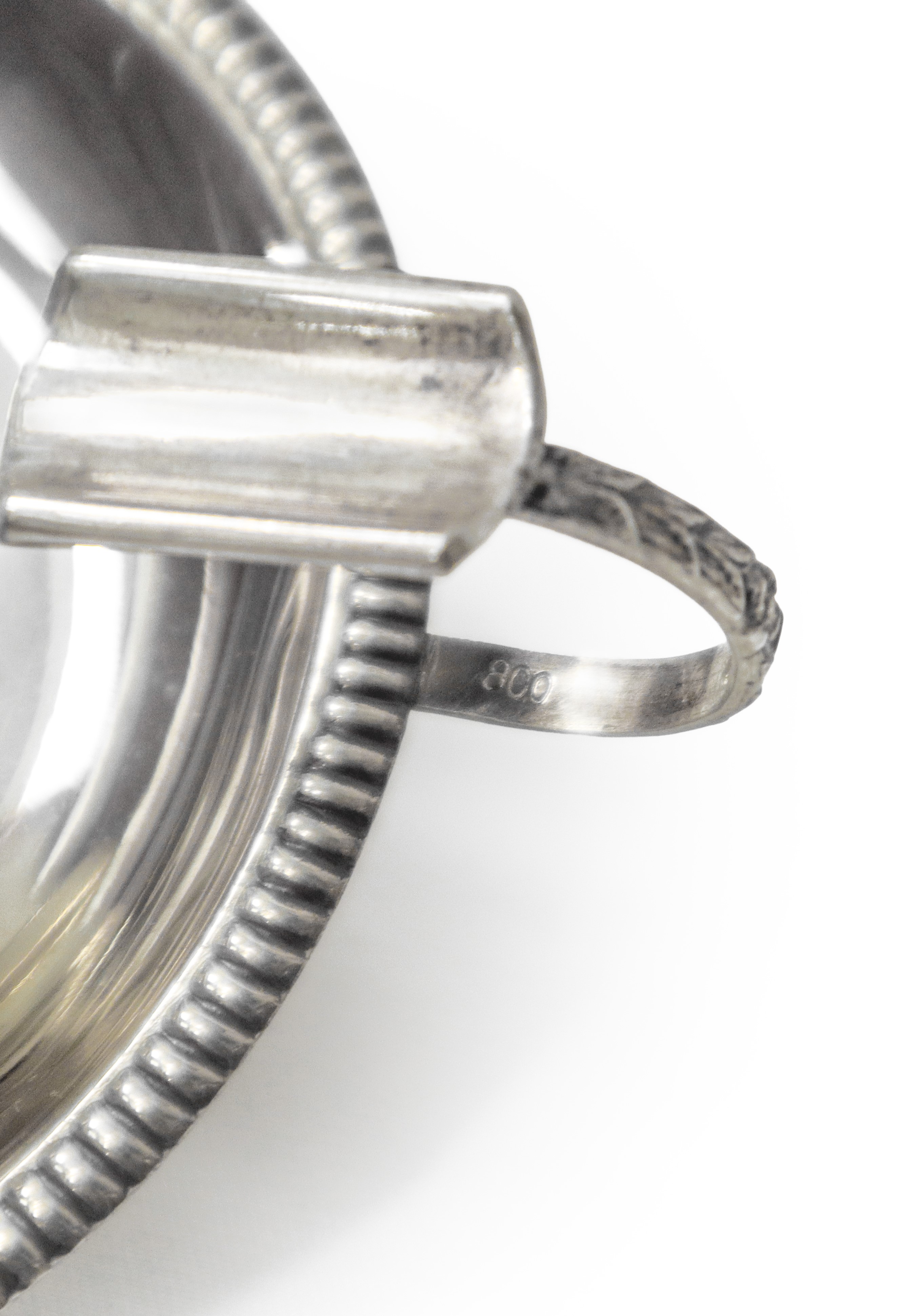 Set di accessori per fumatori, posaceneri in argento 80