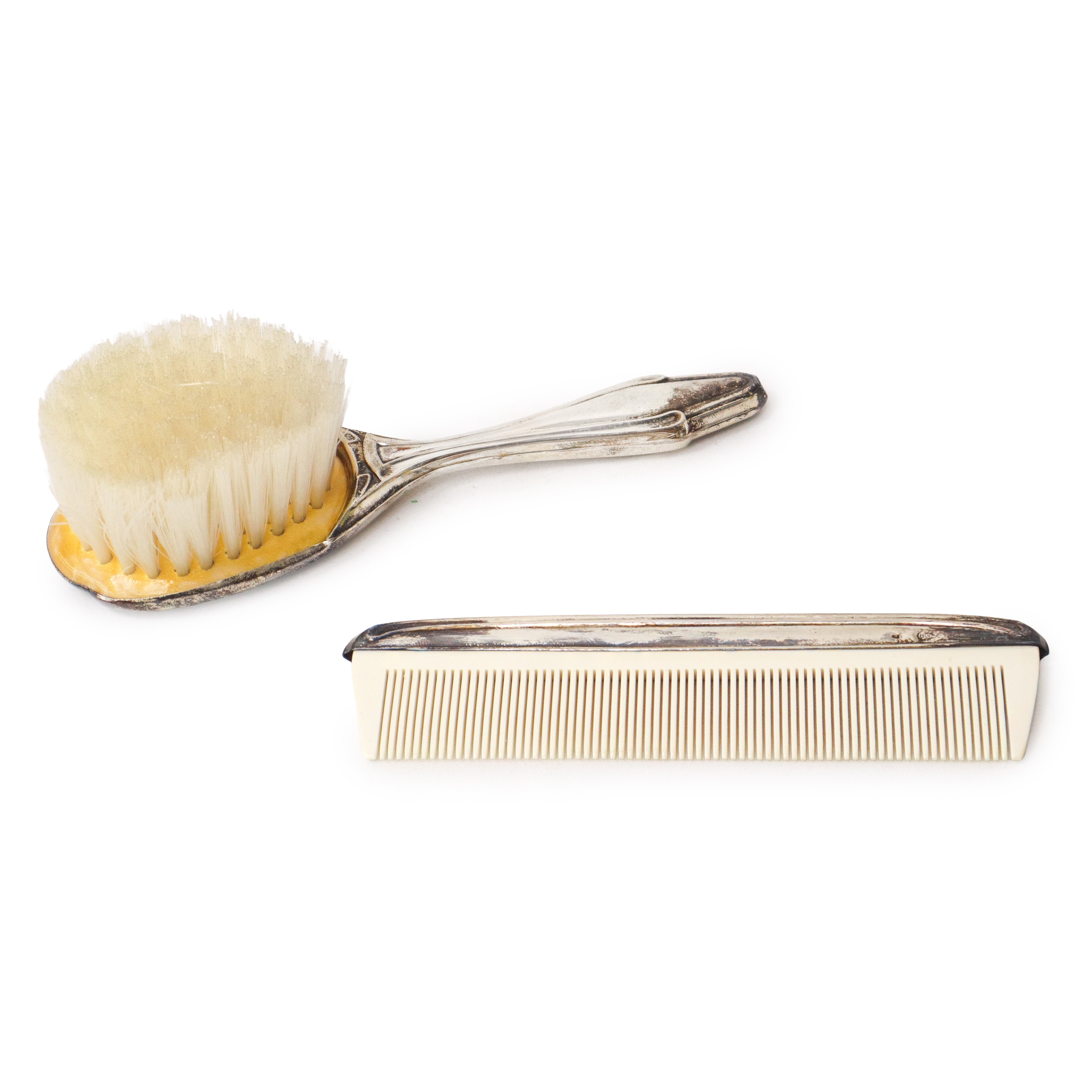 Set da toeletta vintage in argento 800
