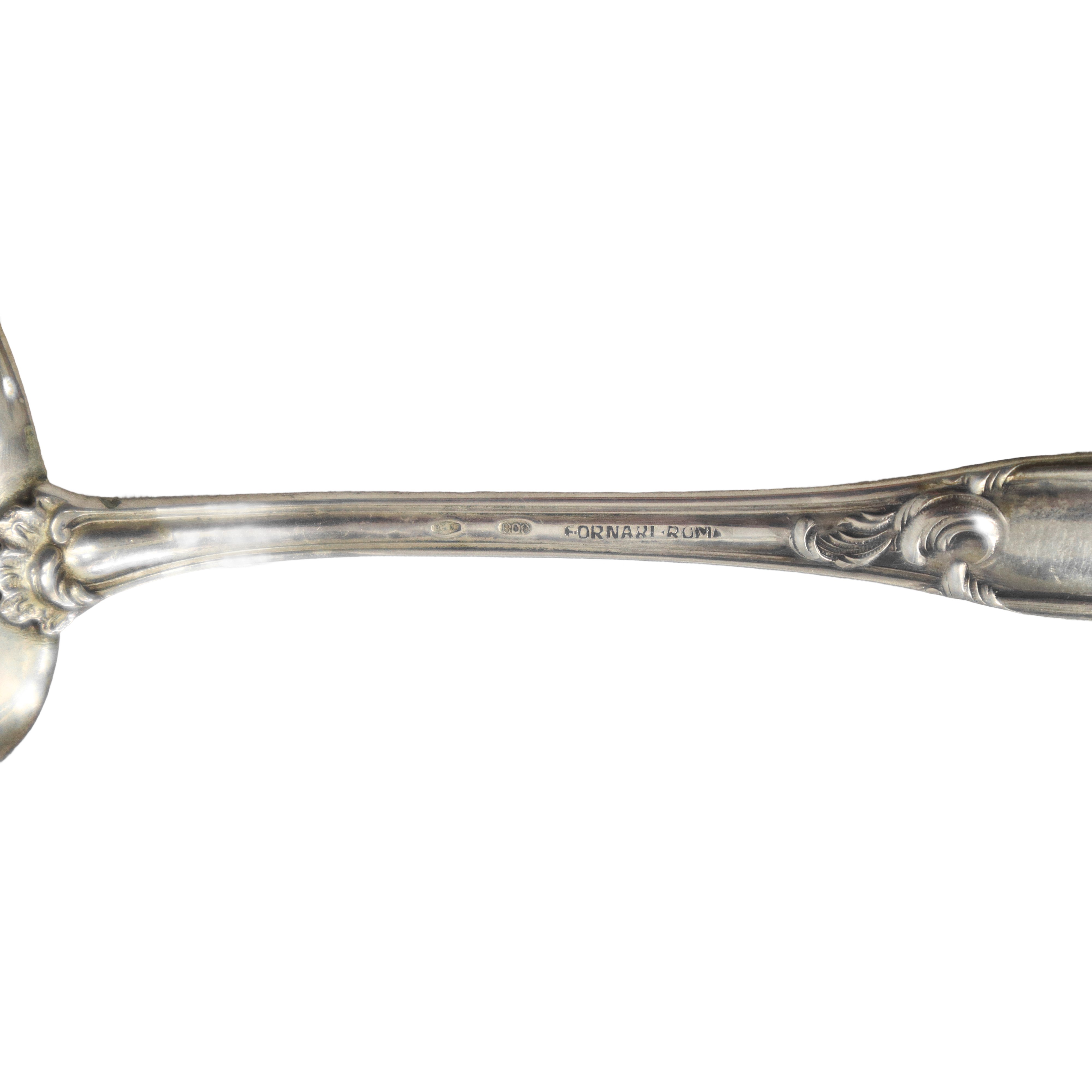 Cucchiaio da salsiera in argento 800