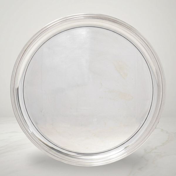 Round plate in 800 silver