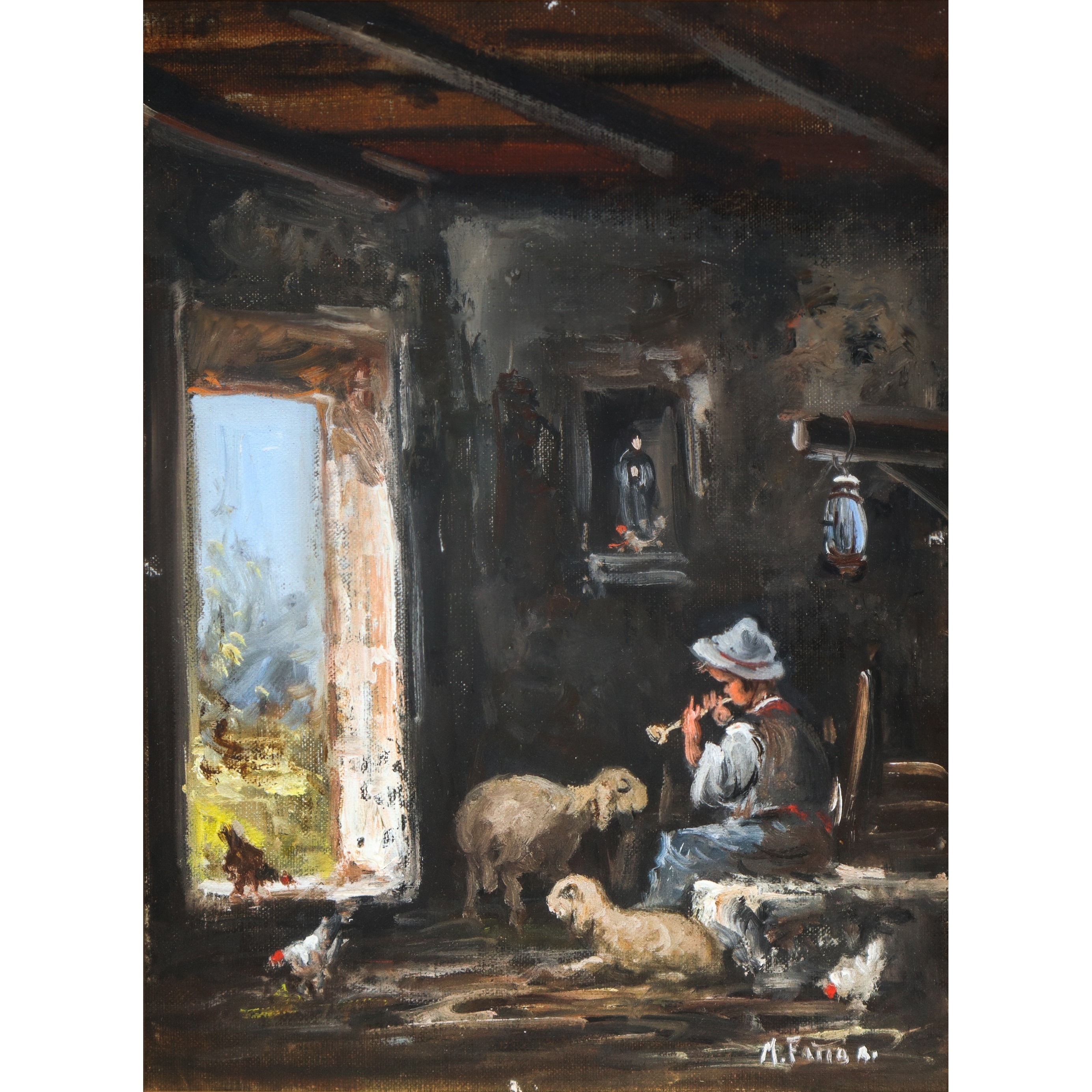 Mario Fattori - Interno Ovile