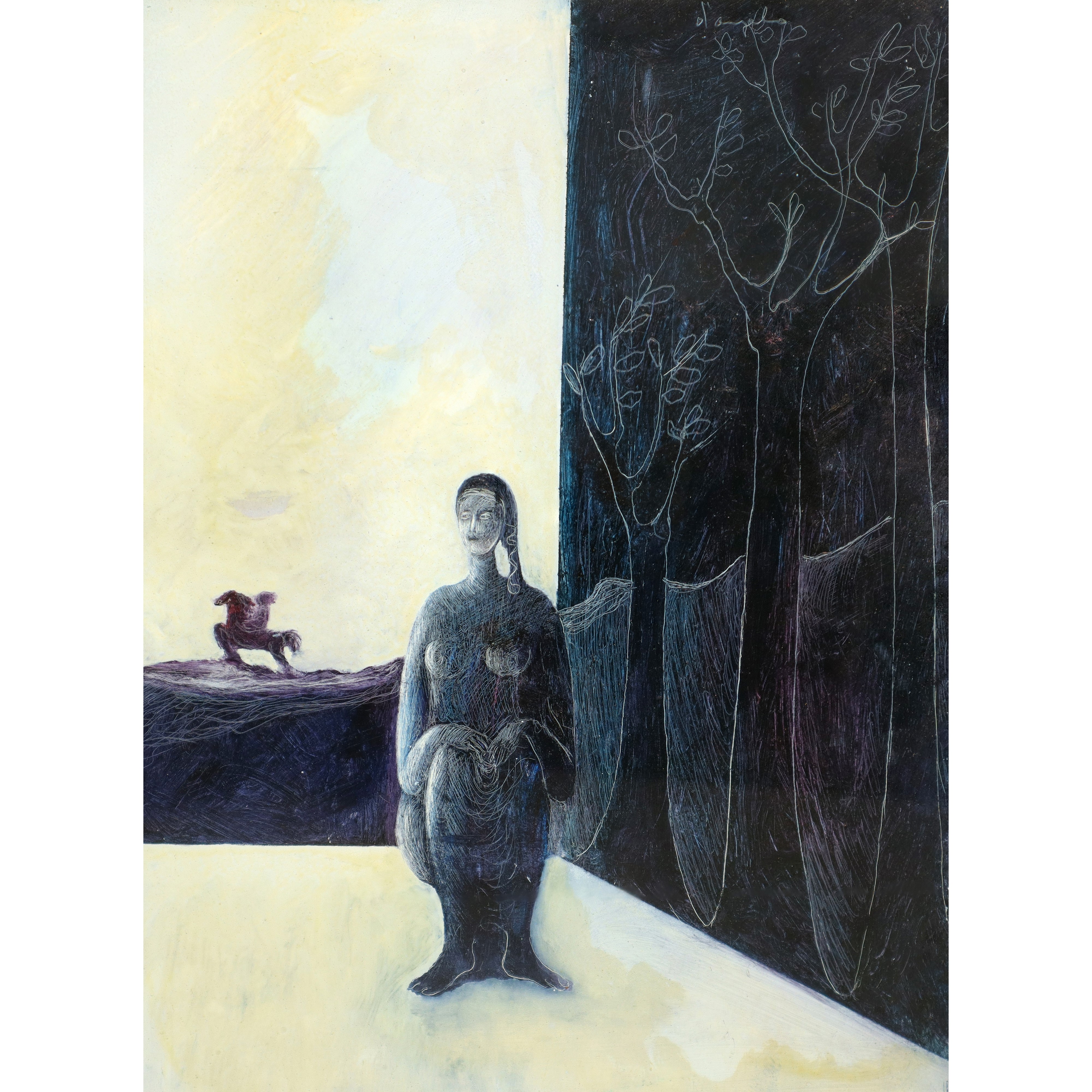 Cesare D'angelo - Dama e cavaliere nel bosco