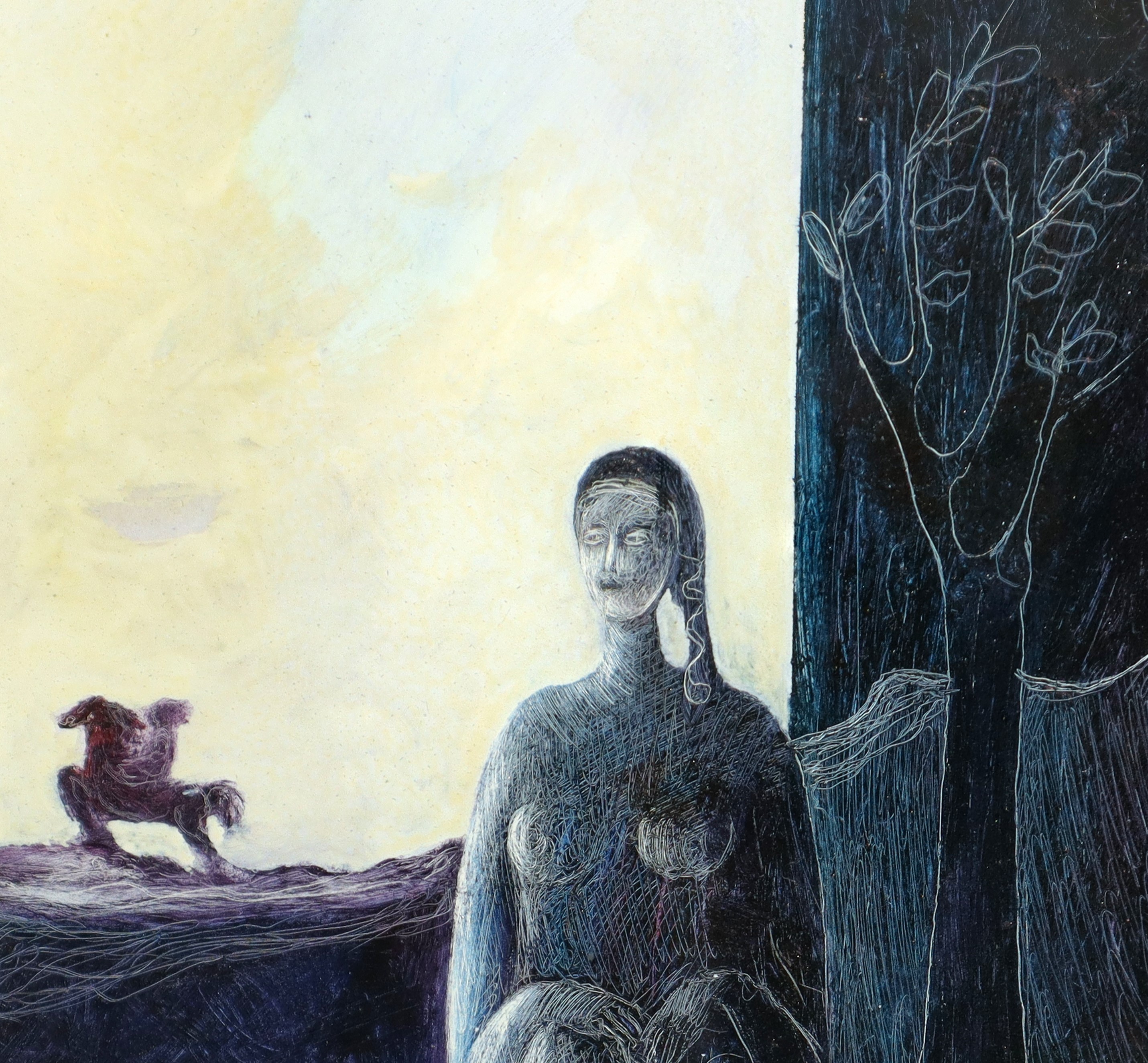 Cesare D'angelo - Dama e cavaliere nel bosco