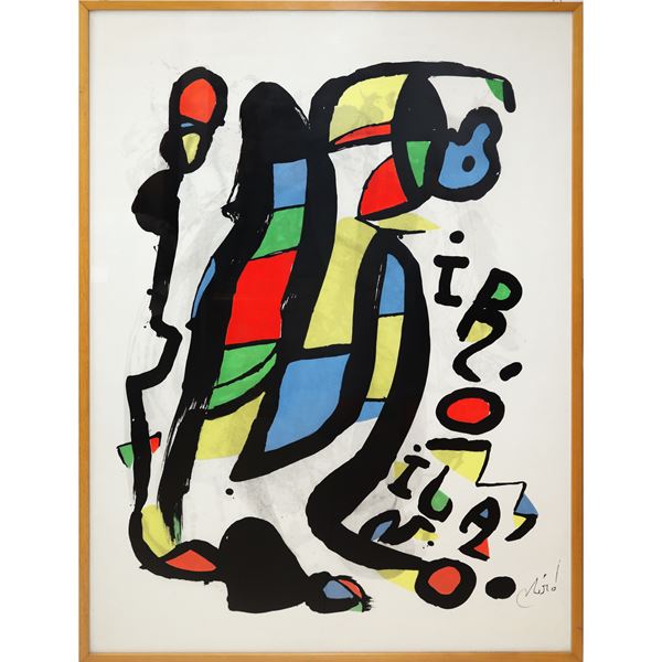 Large vintage poster by Joan Mirò