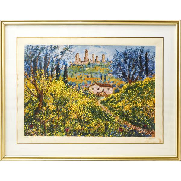 Michele Cascella - Flowery landscape