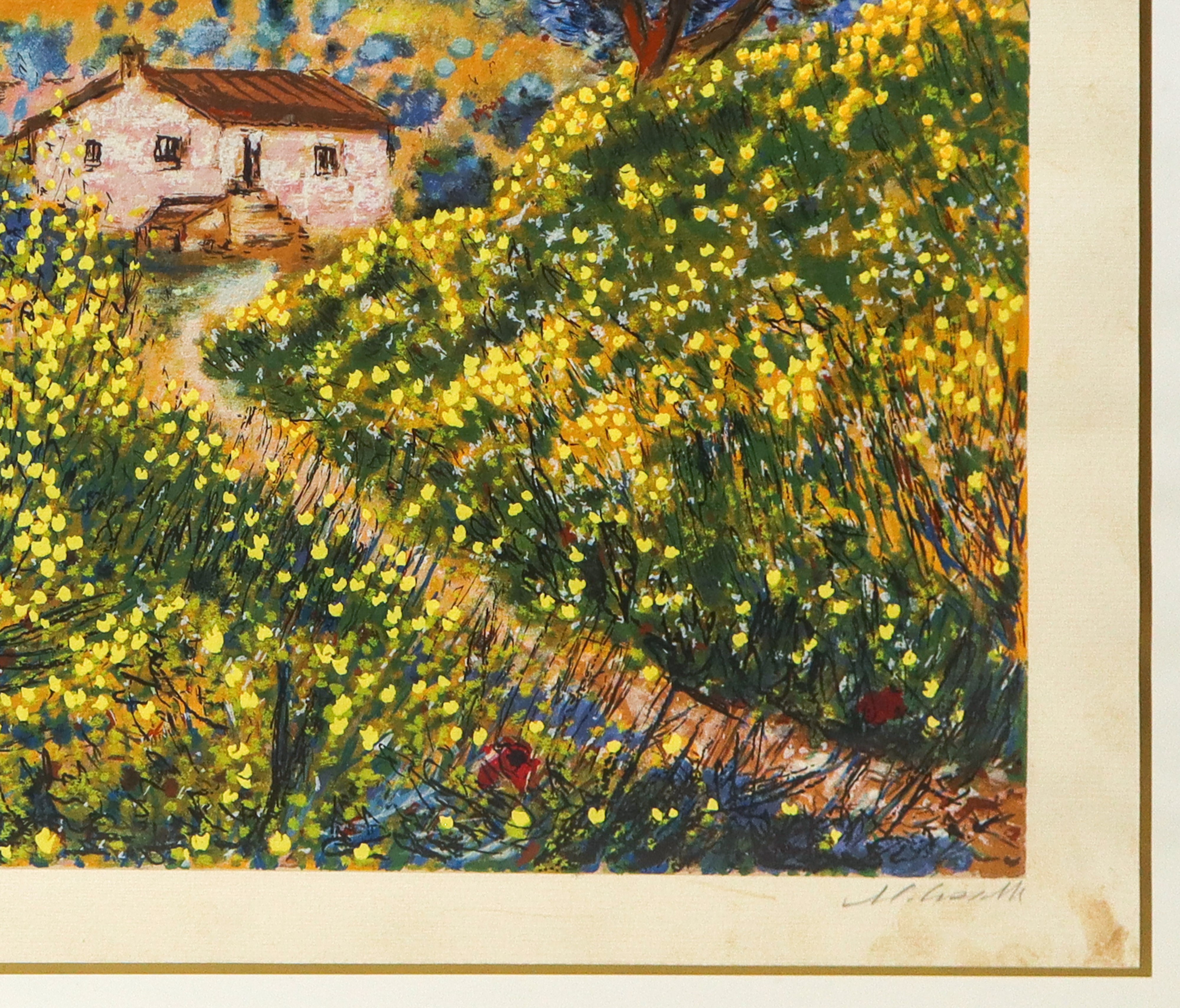 Michele Cascella - Paesaggio fiorito (tiratura 135/199)