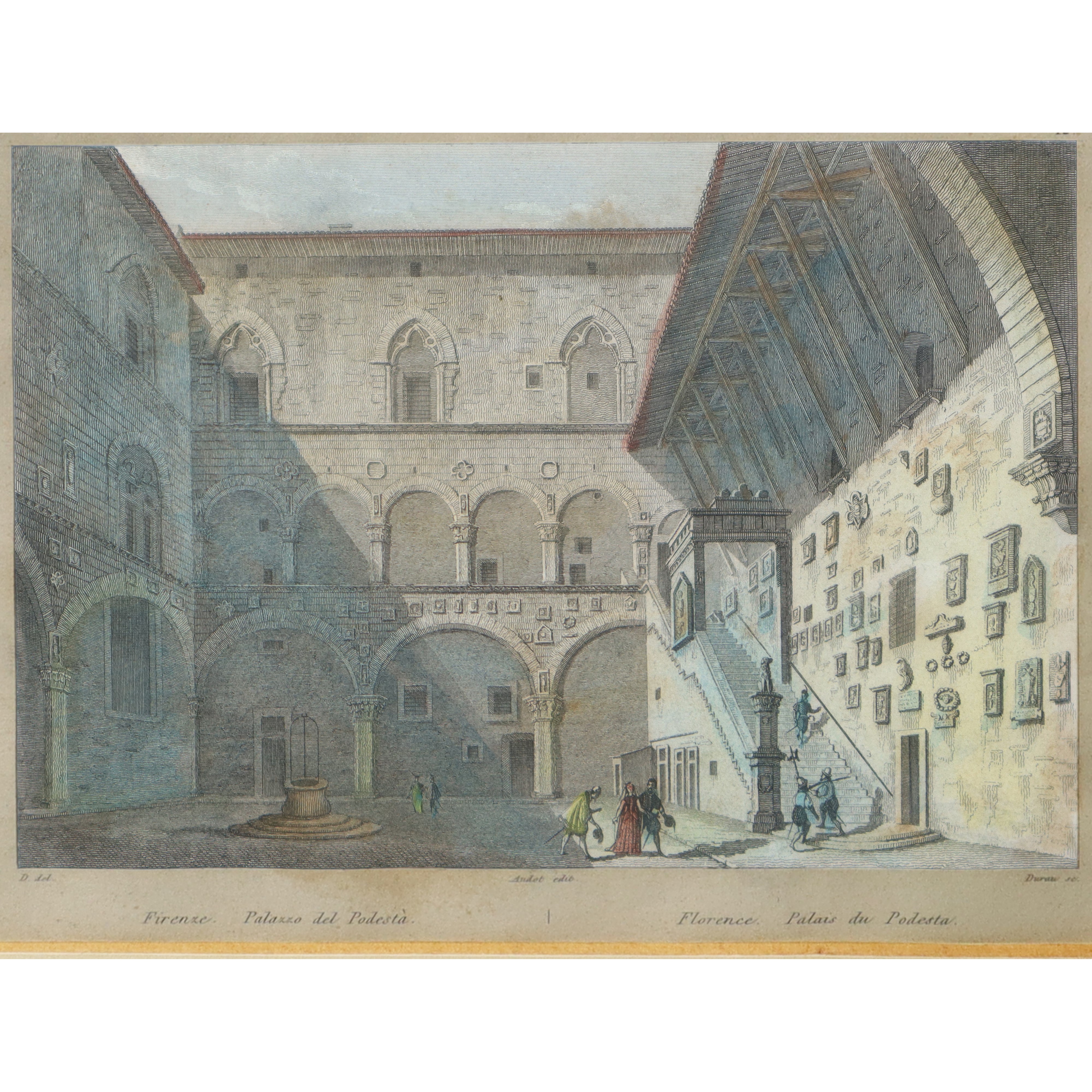 Incisione, Palazzo del Podestà - Firenze