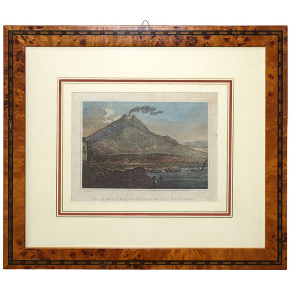 Vista di Catania col monte Etna
