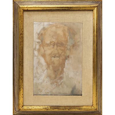 Ritratto d’anziano, olio su tela