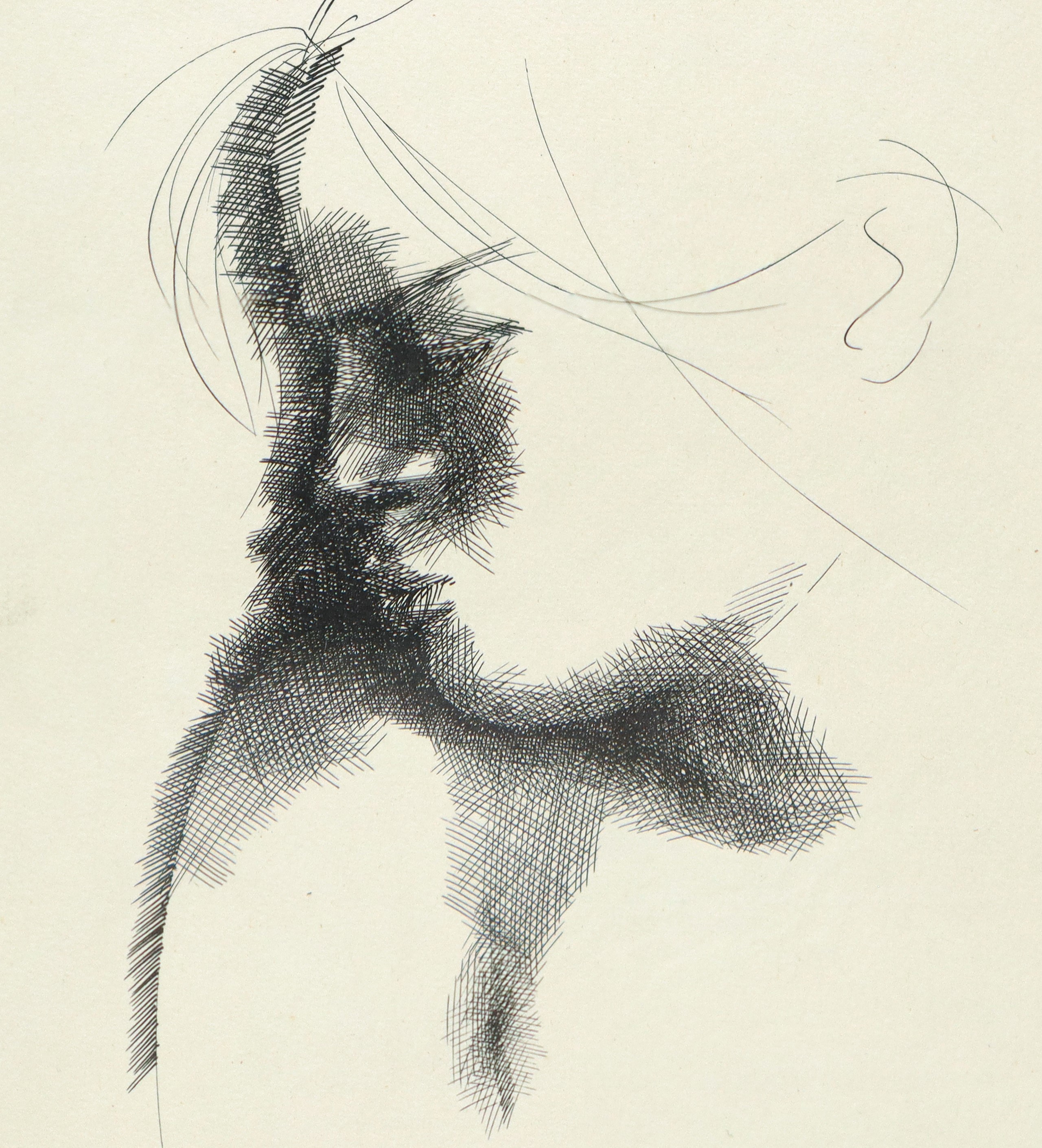 Emilio Greco - Profilo di donna, incisione