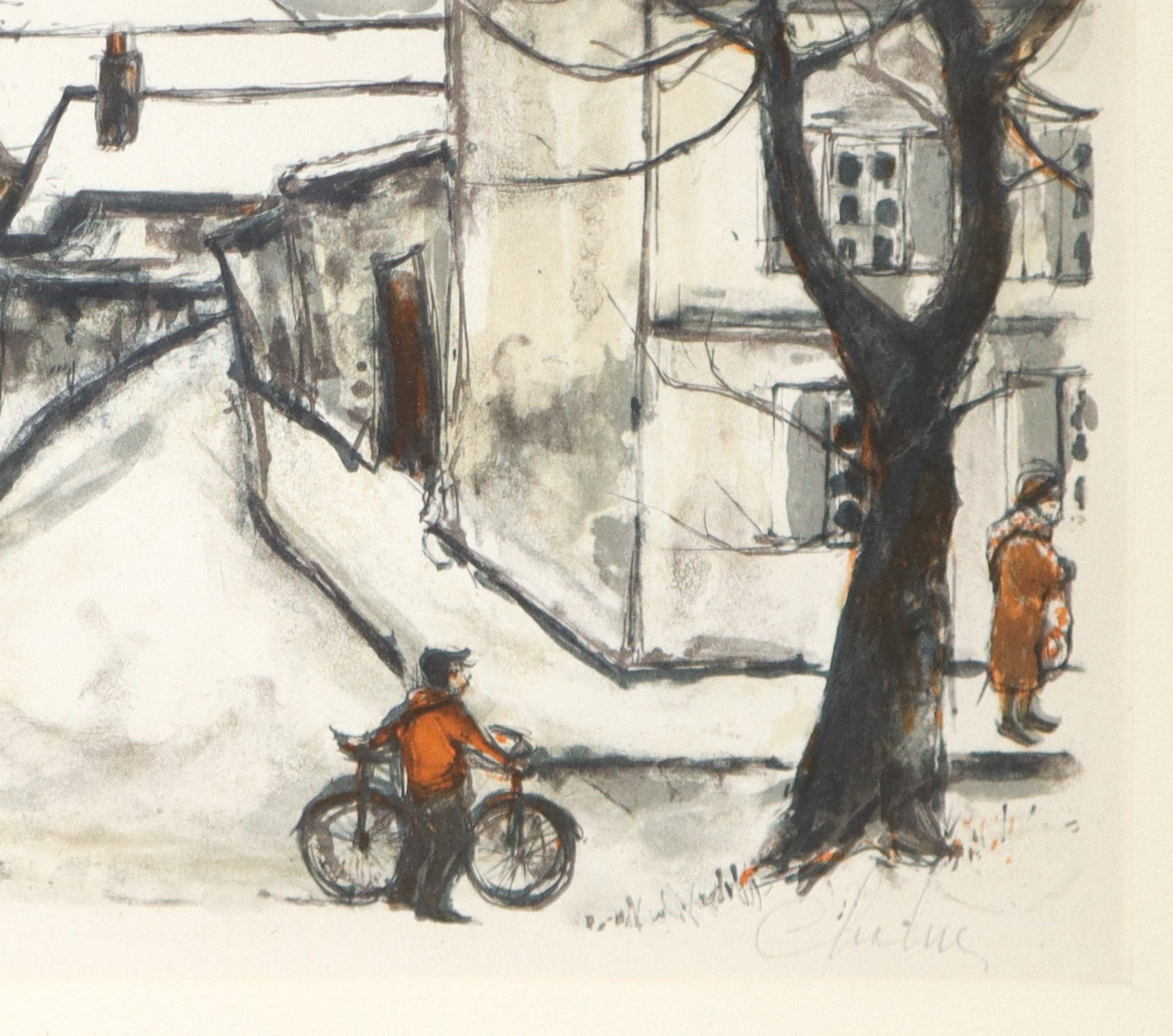 Paesaggio innevato, tiratura 60/200 (grafica), XX secolo
