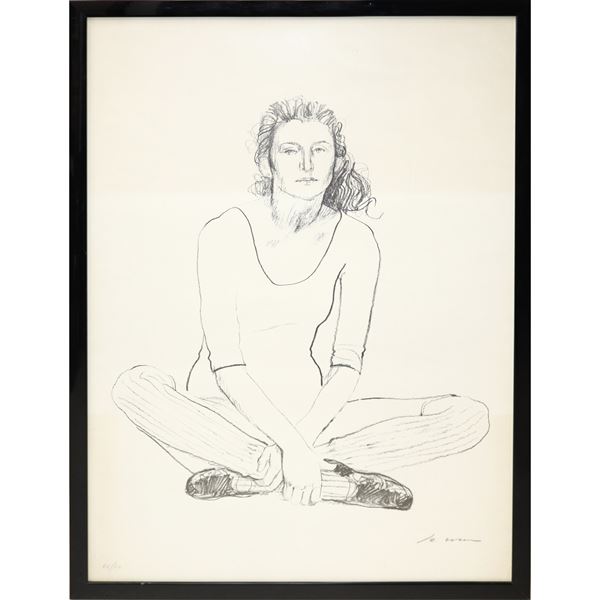 Woman with cross legs