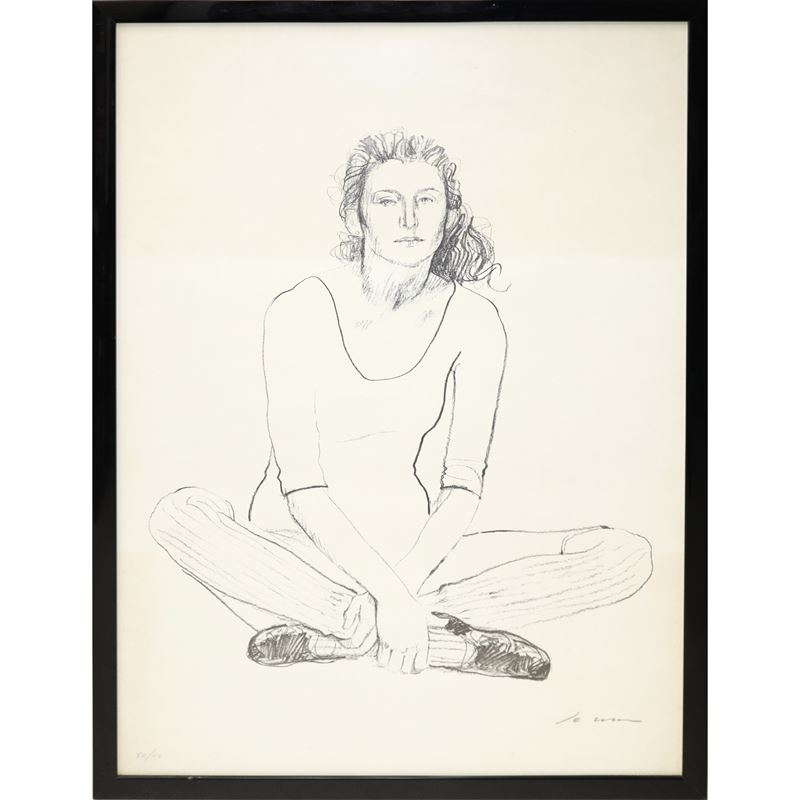 Litografia, Donna a gambe incrociate