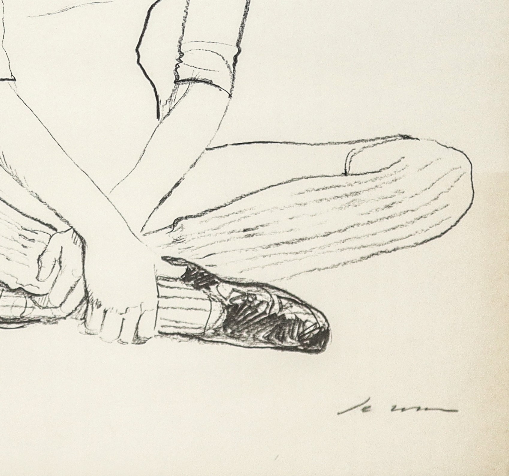 Litografia, Donna a gambe incrociate