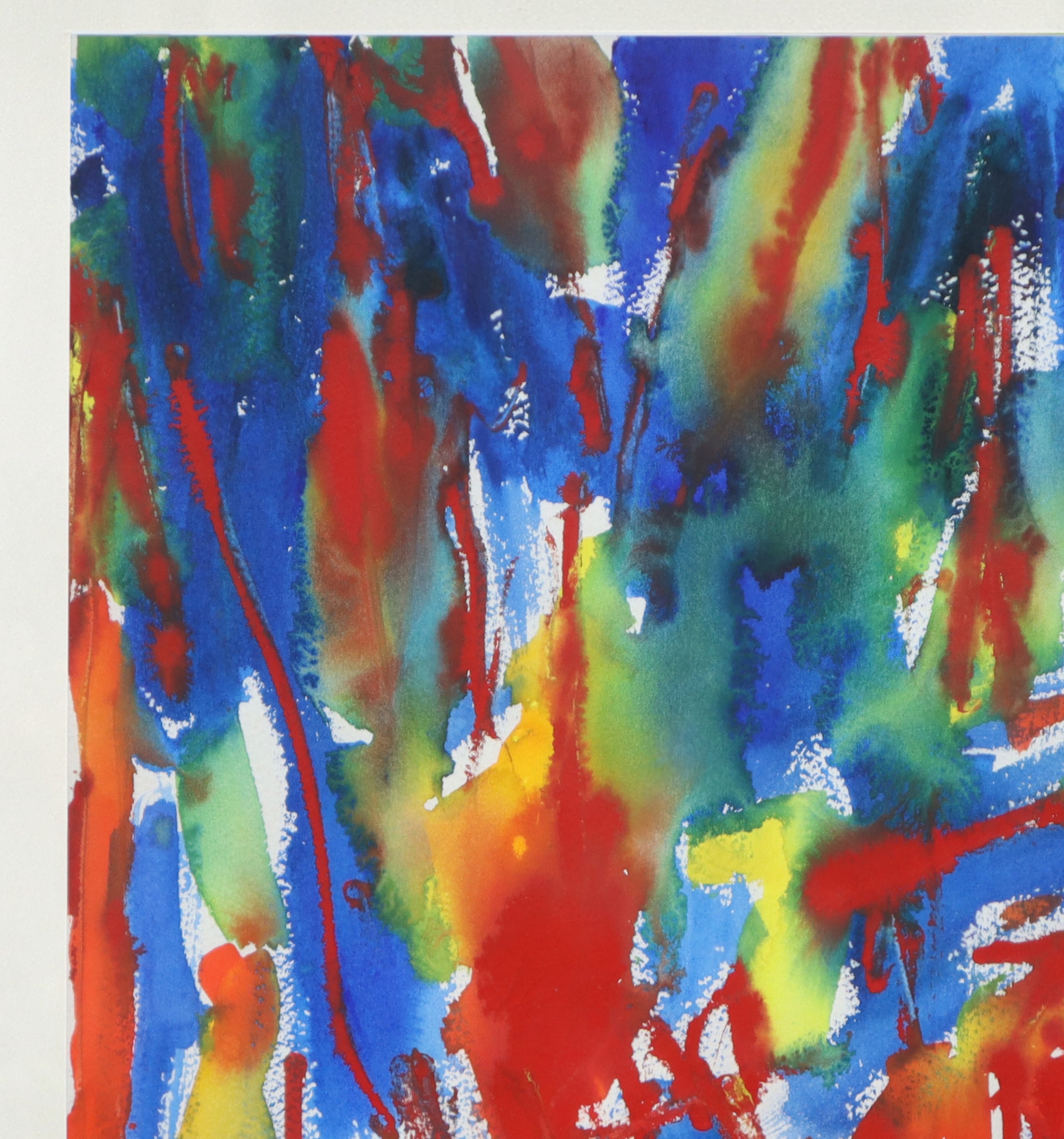 Antonio Corpora - Astratto blu, rosso, giallo e verde