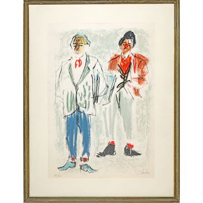Incisione o grafica (tiratura 189/200), Uomo e clown