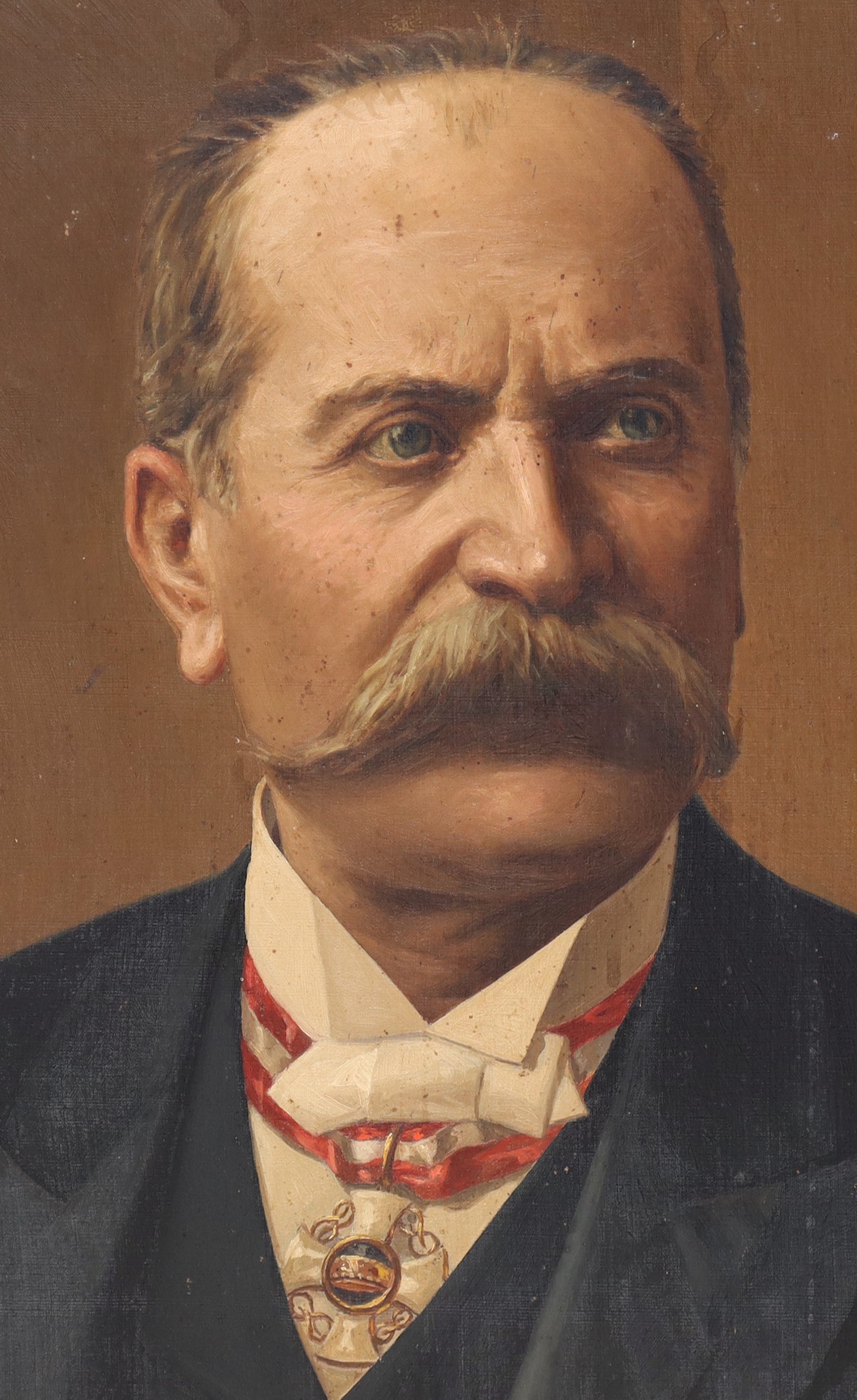 G. Cammarata, Ritratto di uomo con baffi, olio su tela (1902)