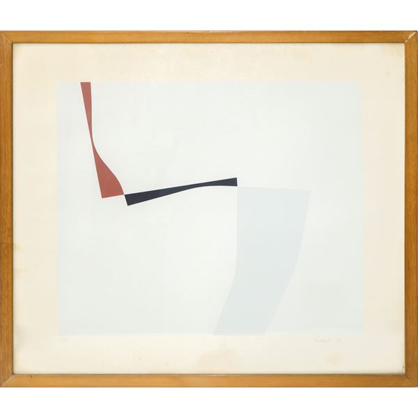 Arturo Bonfanti - Astratto bianco, rosso e nero