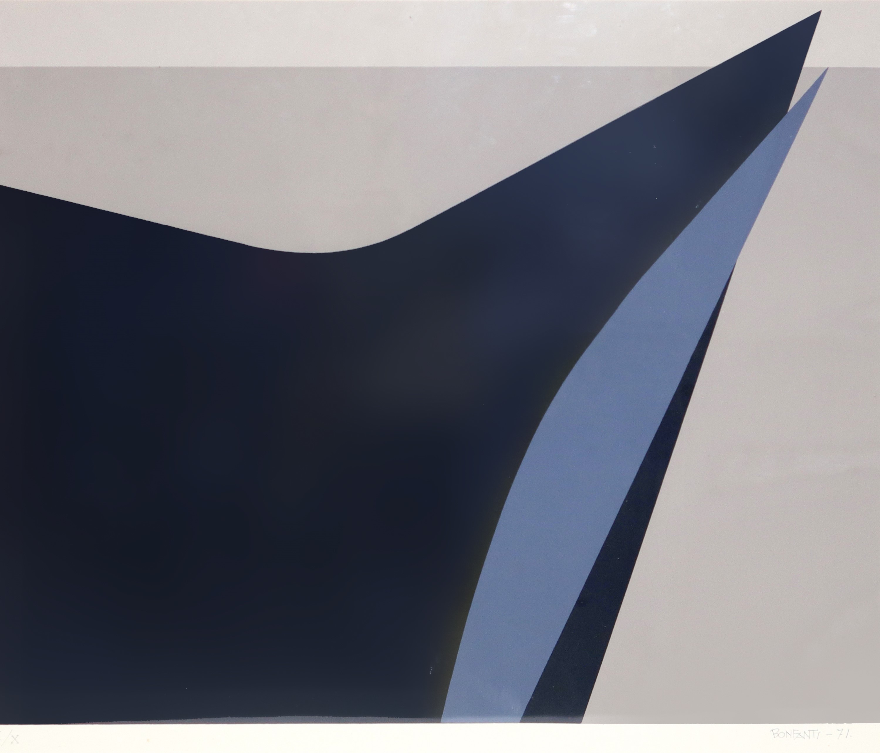 Arturo Bonfanti - Astratto nero e tortora, serigrafia (tiratura I/X), 1971