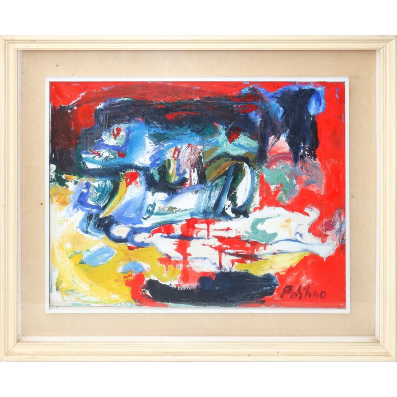 Vincenzo Politino - Astratto a Fondo Rosso