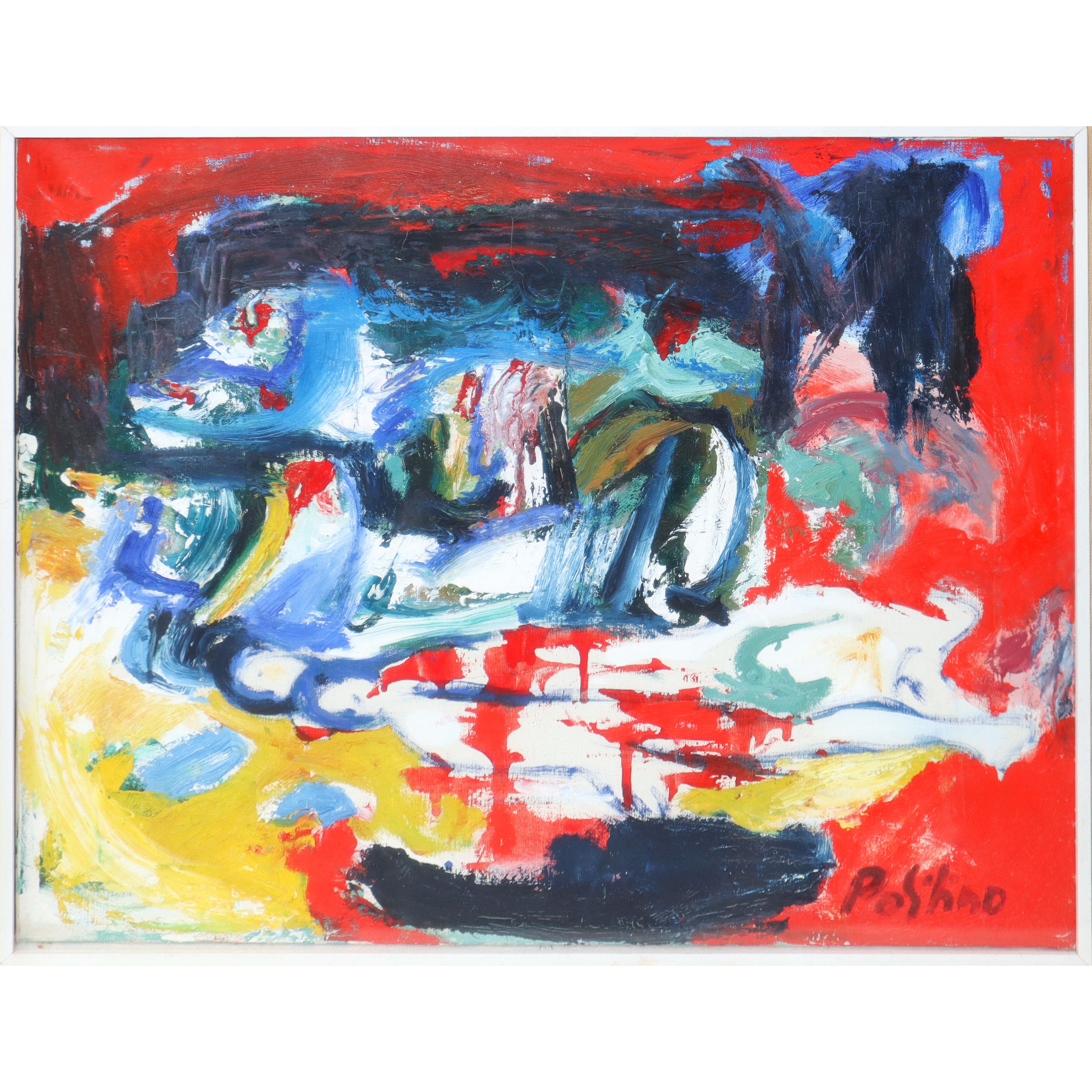 Vincenzo Politino - Astratto a Fondo Rosso