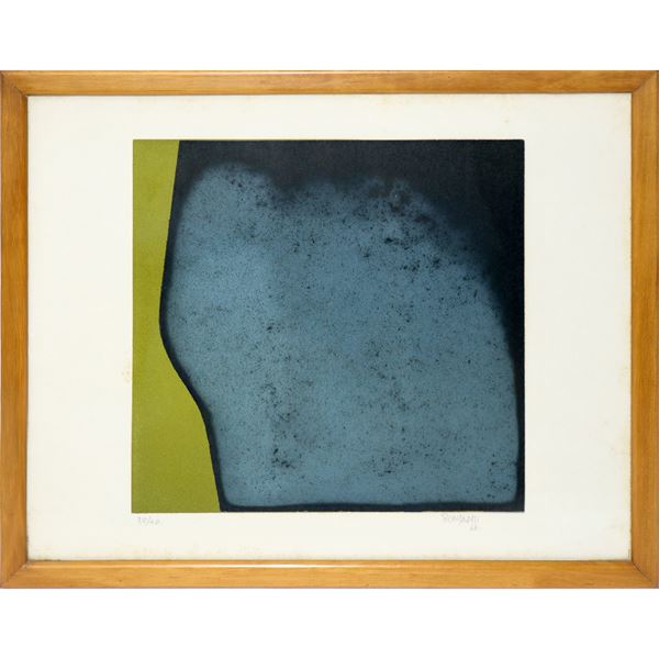 Arturo Bonfanti - Astratto ceruleo, verde e nero