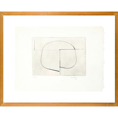 Astratto segnico, incisione (tiratura 37/40), 1970