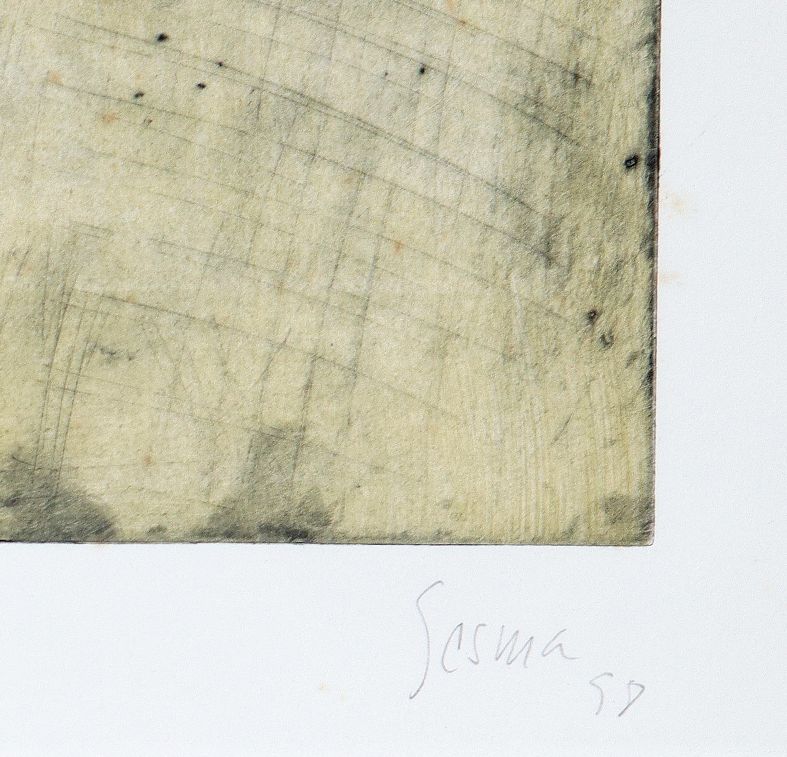 Raymundo Sesma - Figura e casa, incisione (tiratura 9/10), XX secolo
