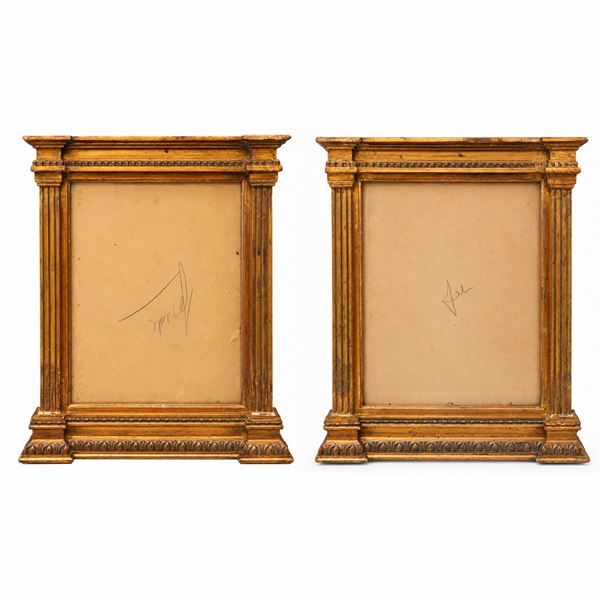 Pair of frames with architectural structure