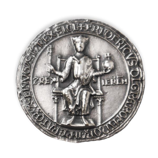 Seal of Emperor Frederick II (1220-1250) in 925 silver, reproduction