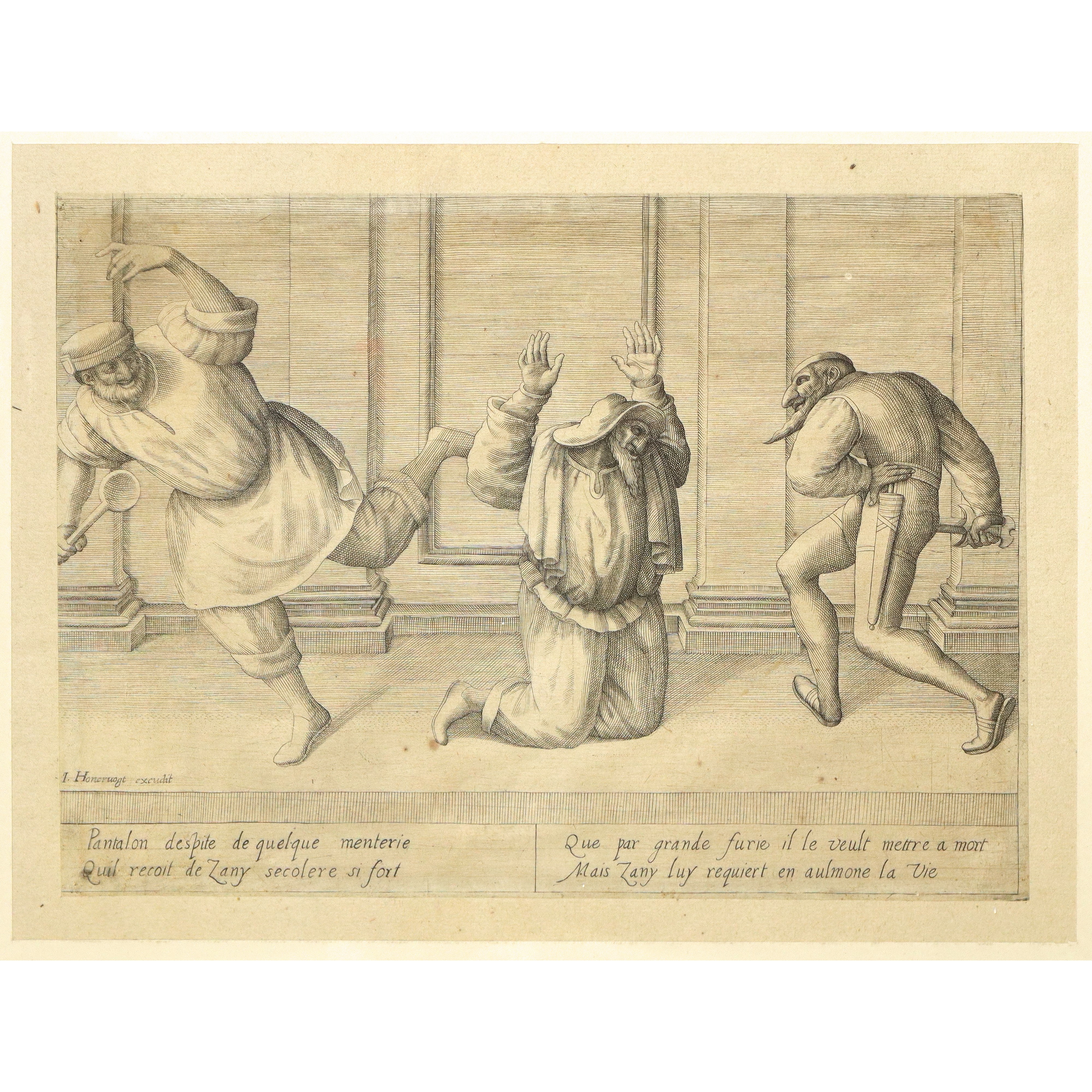 Maestro anonimo francese, Pantalone si scontra con Zany