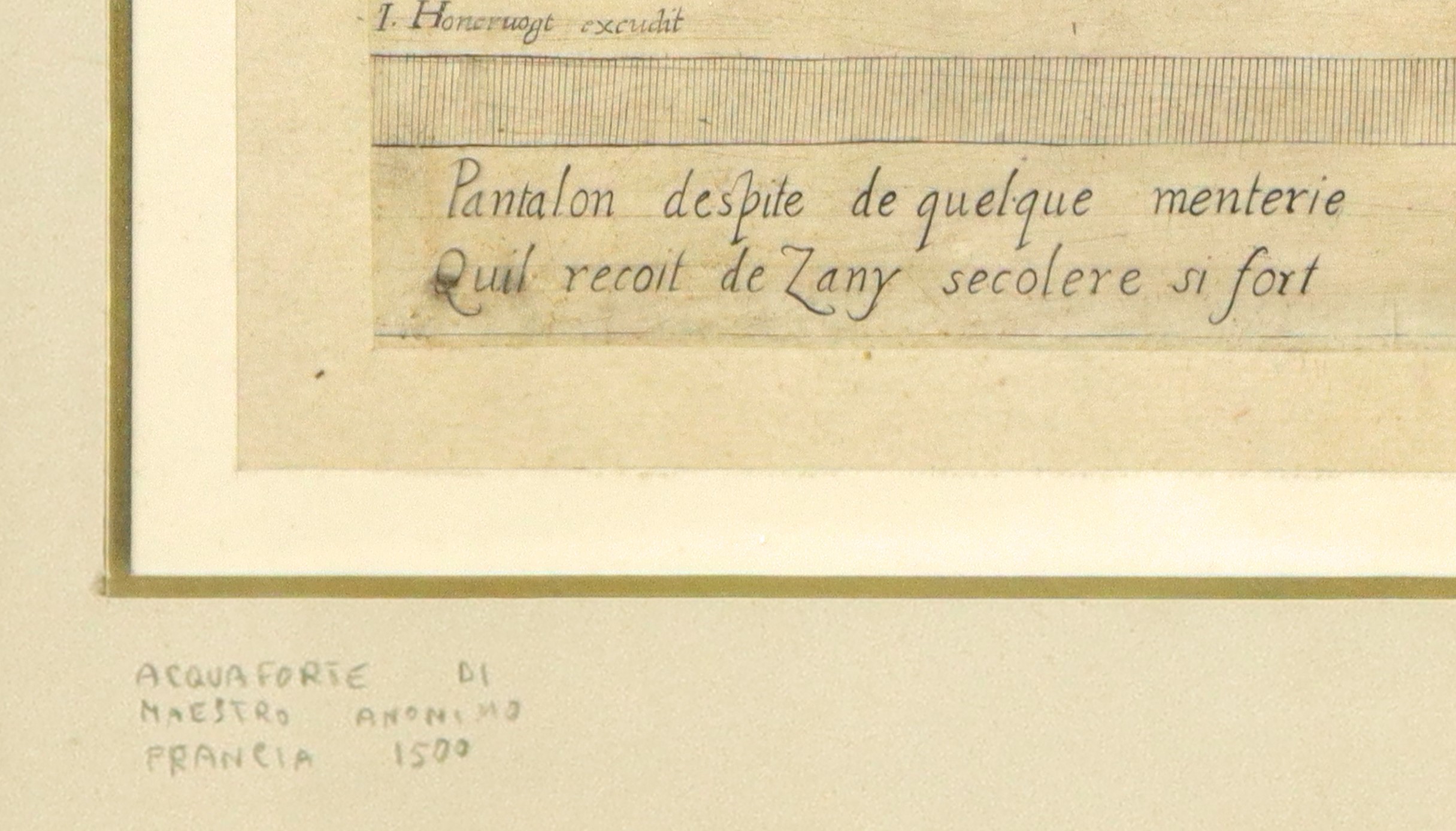 Maestro anonimo francese, Pantalone si scontra con Zany