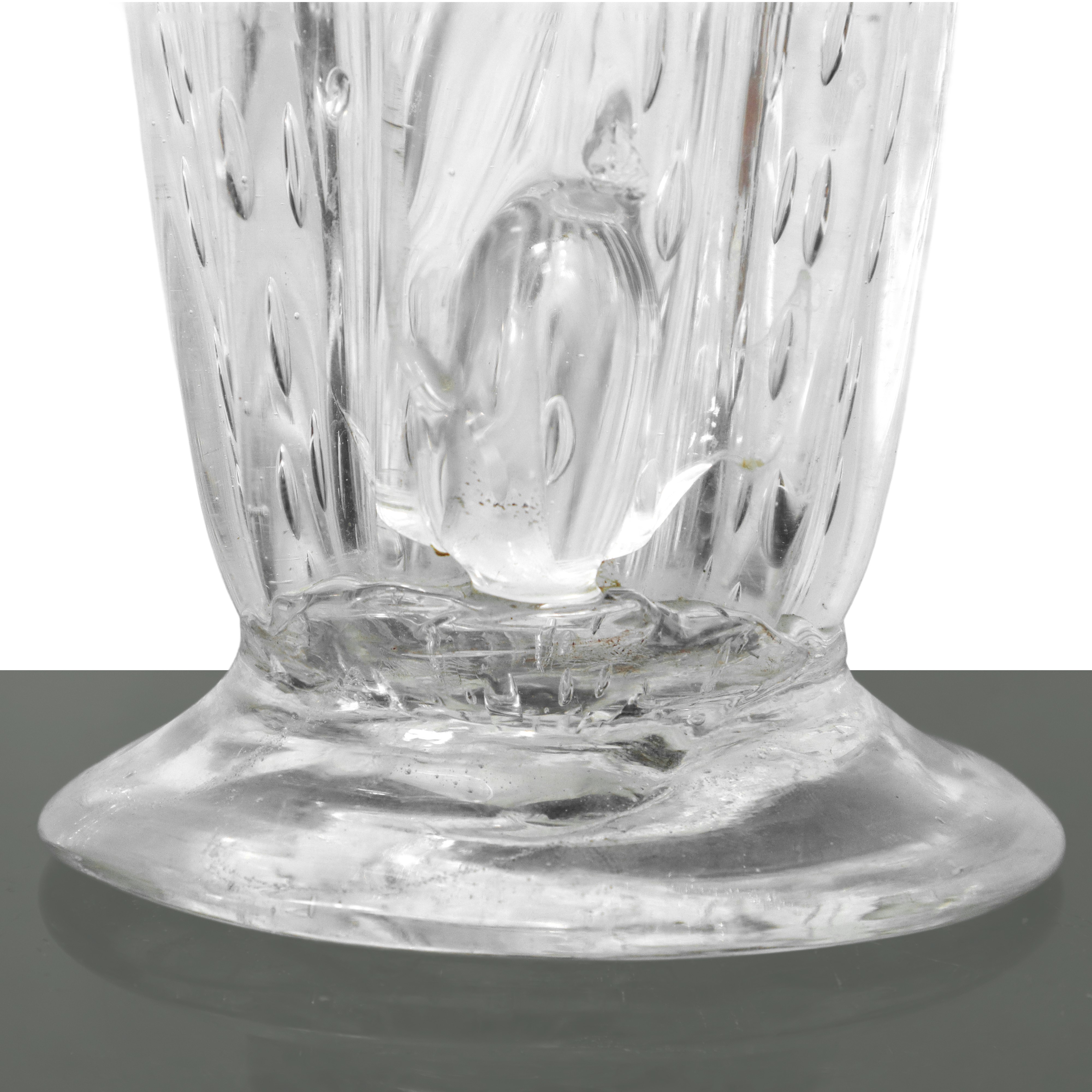 Vaso in vetro di Murano bullicante a ventaglio