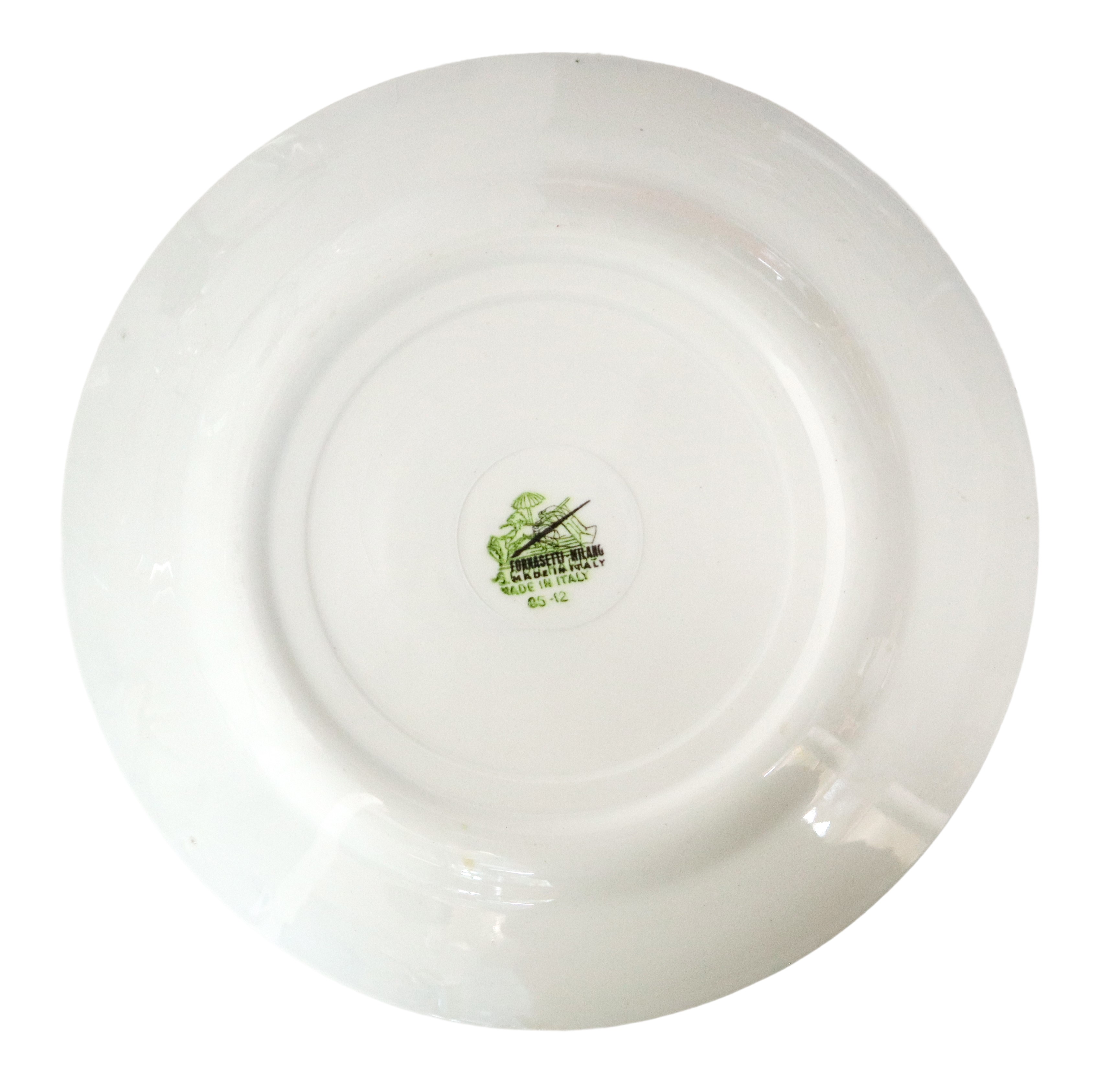 Coppia di piatti in ceramica Fornasetti, Serie Conchiglie