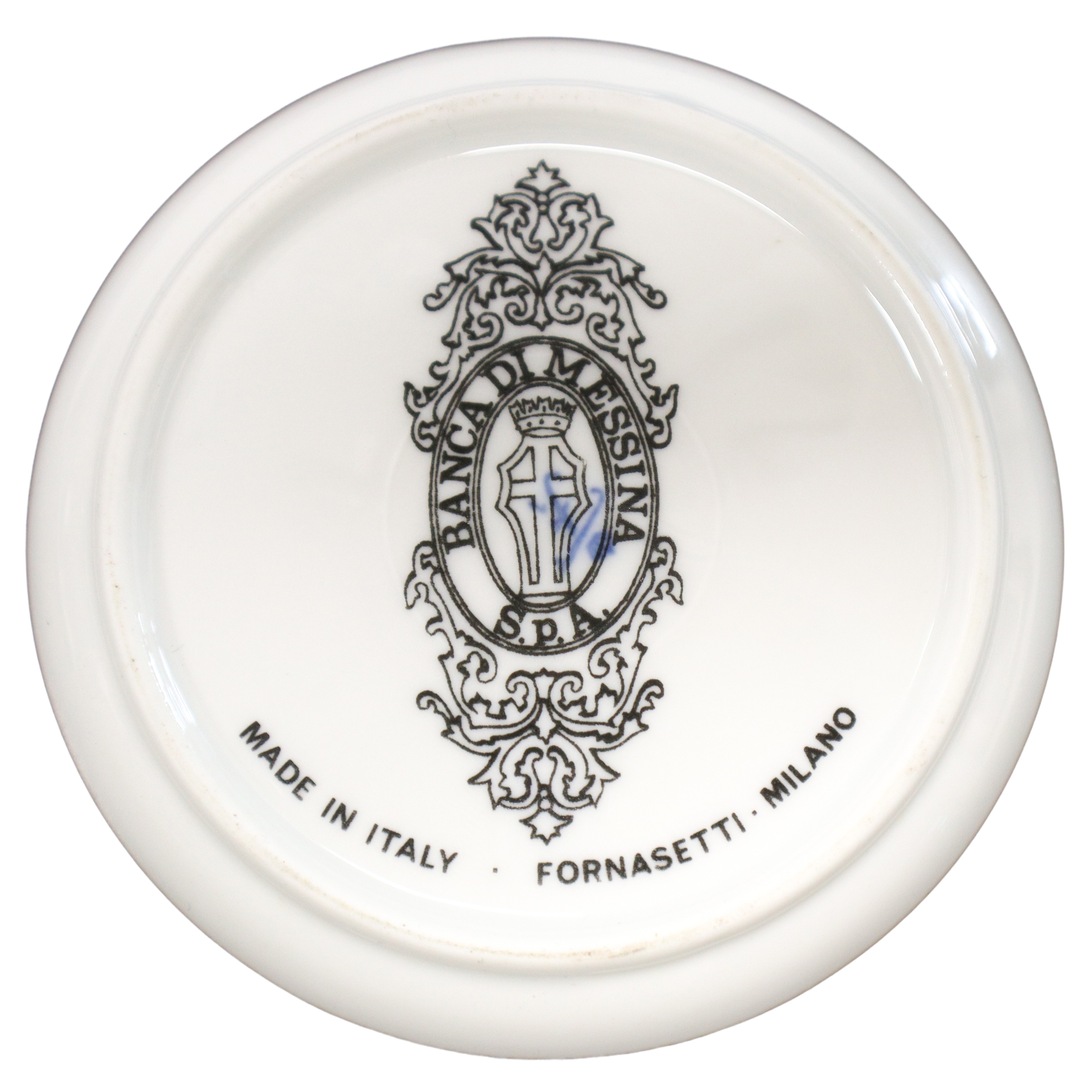 N 6 piattini ornamentali Fornasetti "Banca di Messina"