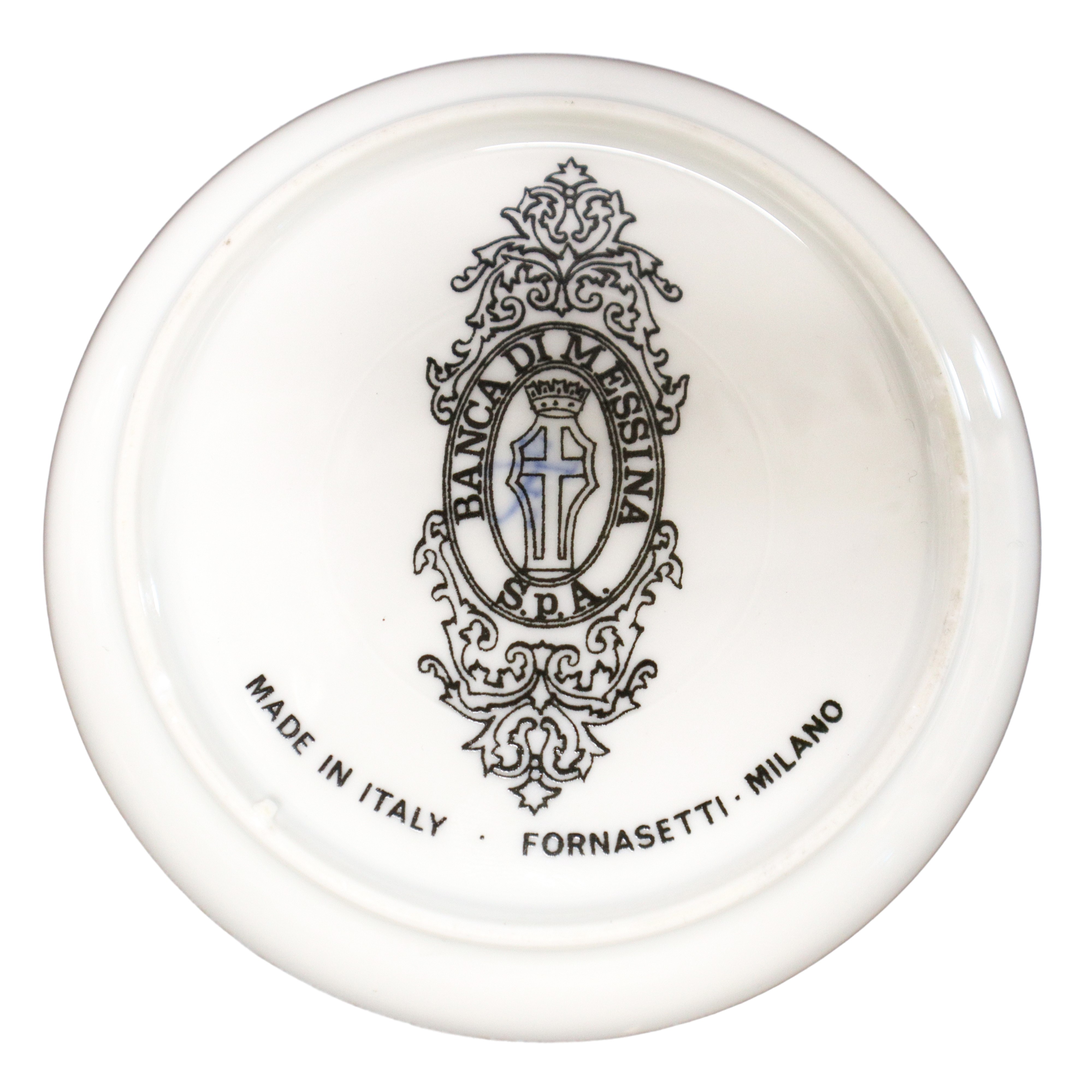 N 6 piattini ornamentali Fornasetti "Banca di Messina"