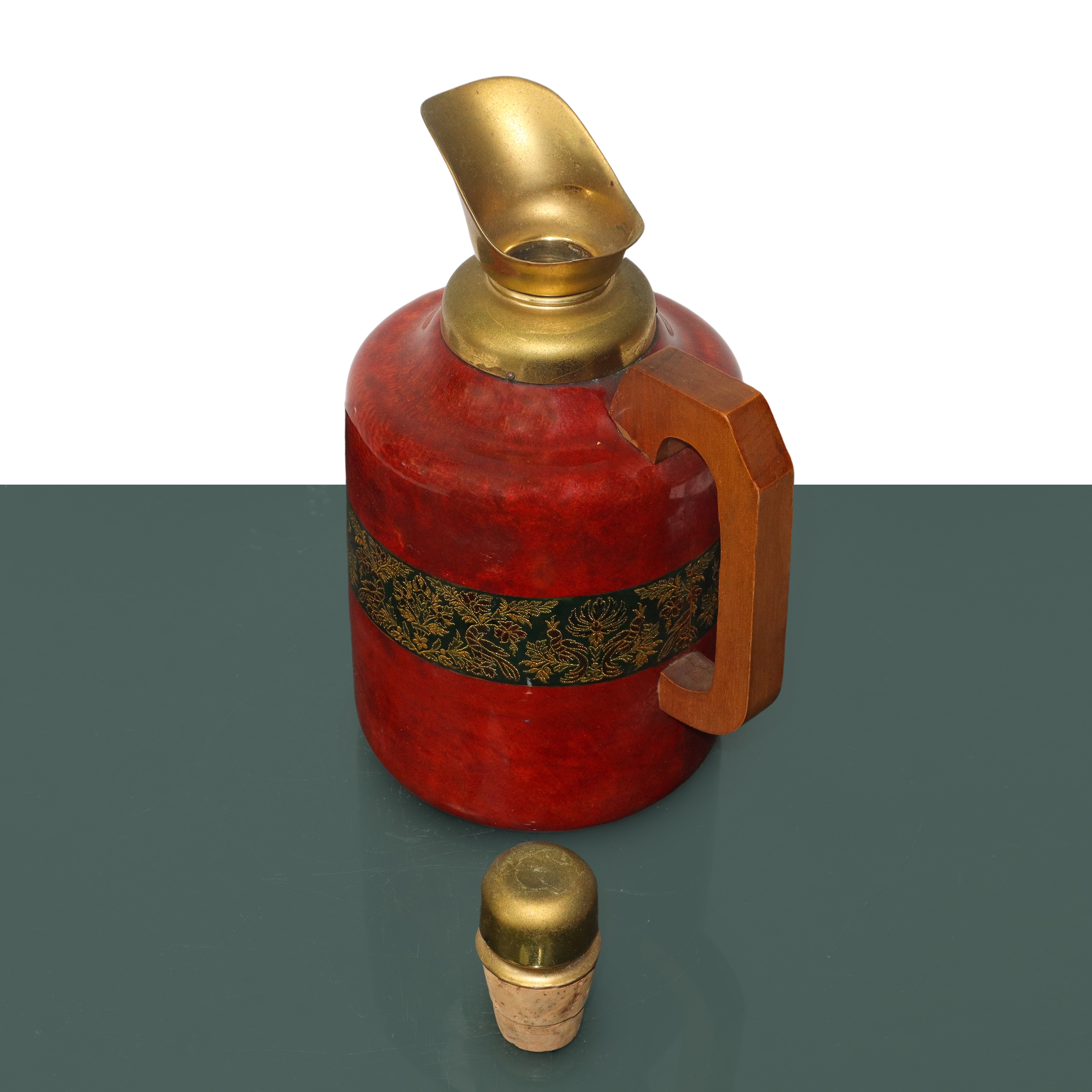 Thermos caraffa in pergamena e ottone