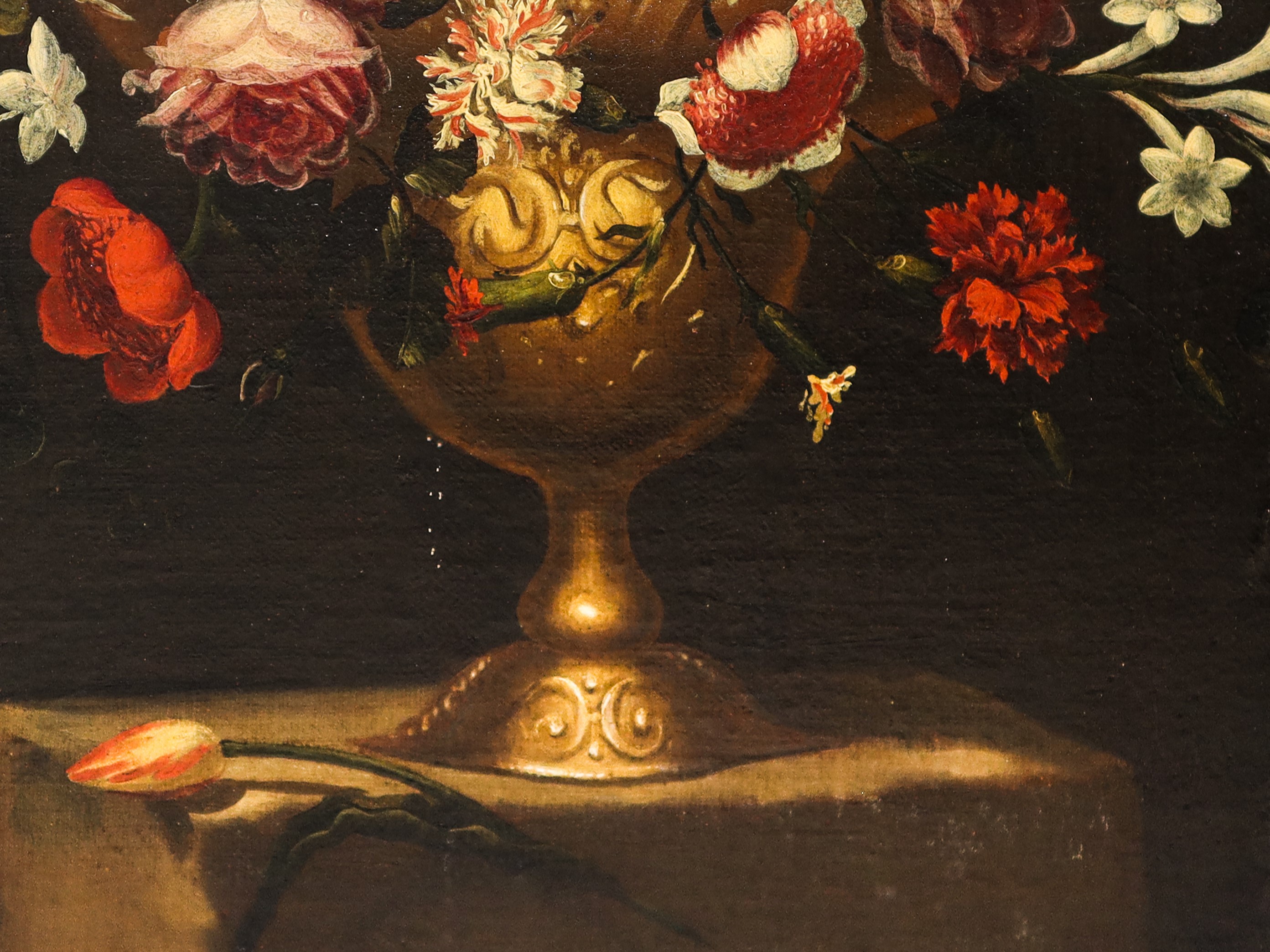 Giacomo Recco - Natura morta di fiori, olio su tela