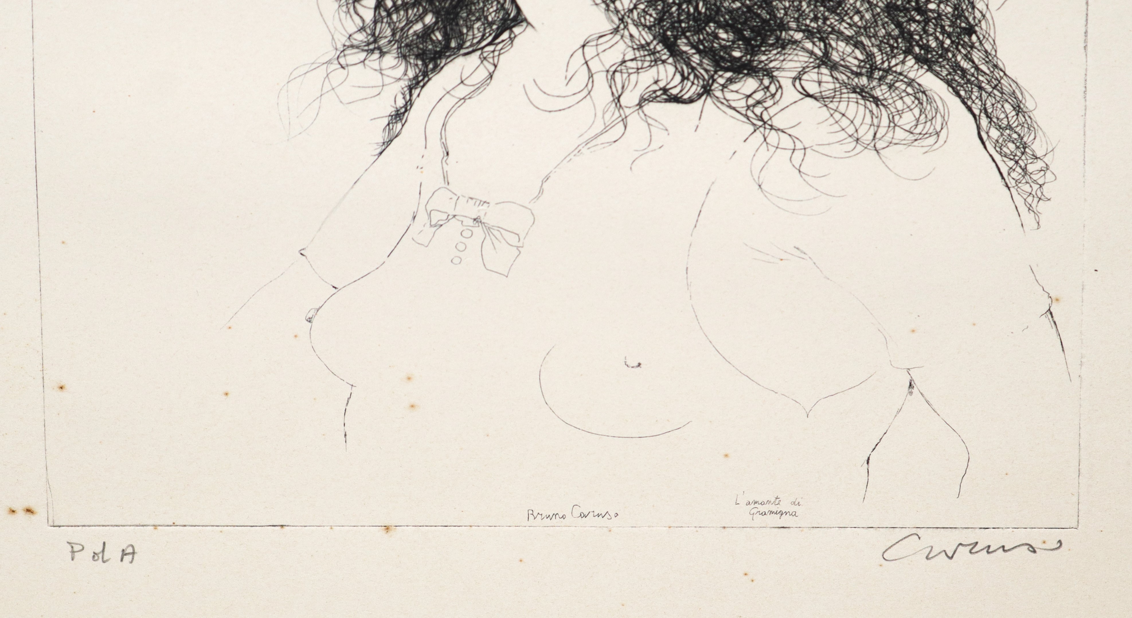 Bruno Caruso - L’amante di Gramigna, incisione