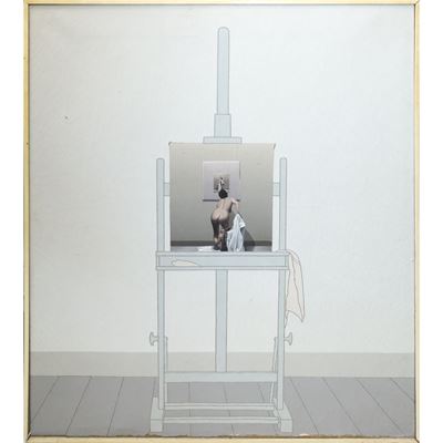 Senza titolo (Mise en Abyme), olio su tela