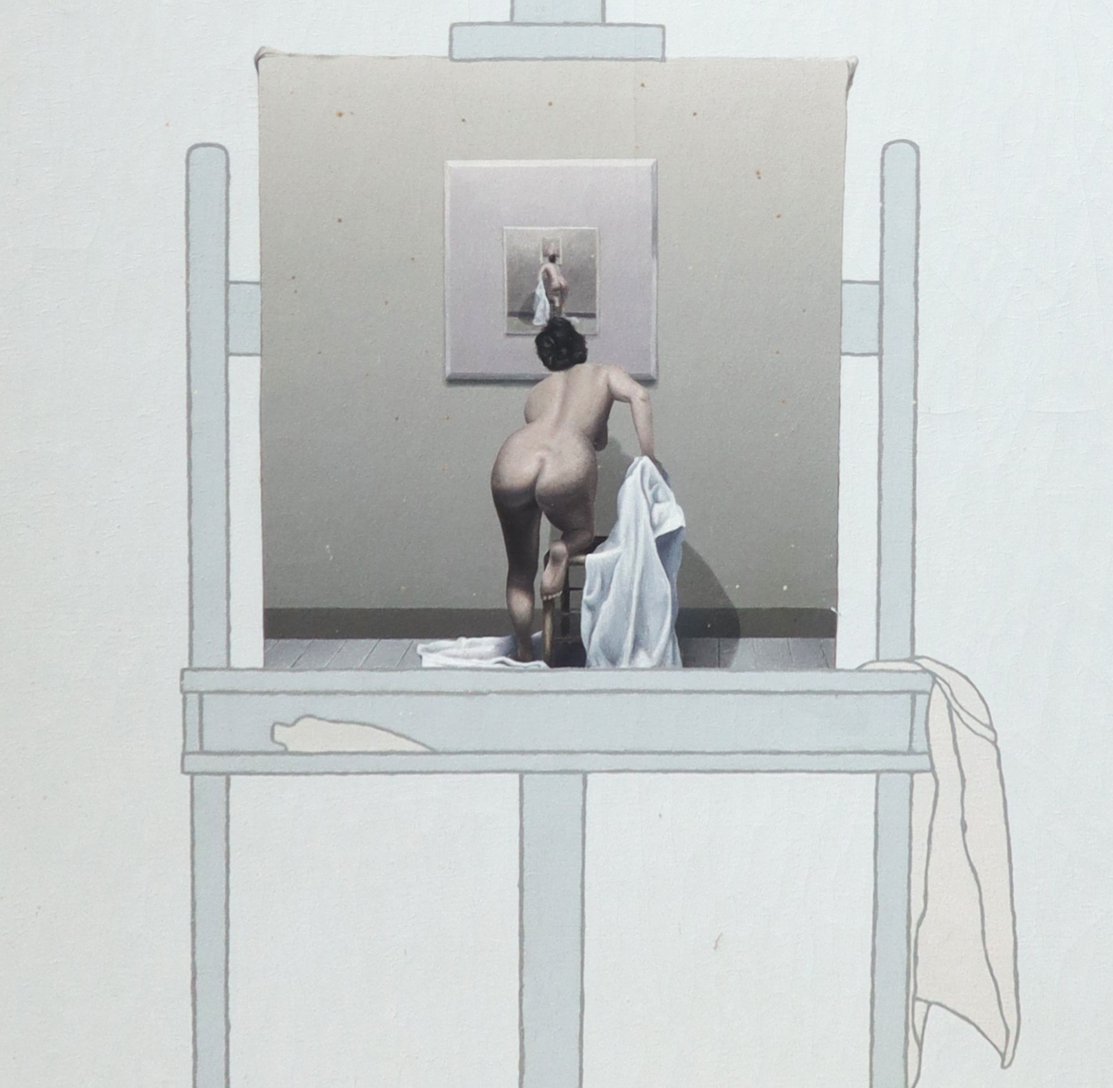 Giuseppe Biagi - Senza titolo (Mise en Abyme), olio su tela