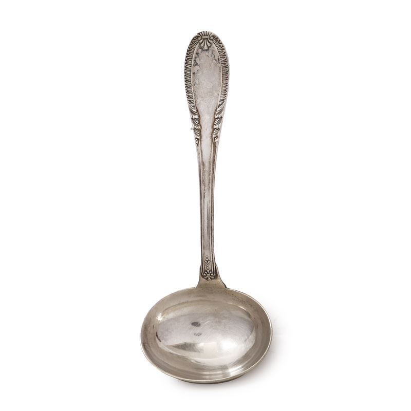 Mestolo per salsiera in argento 800