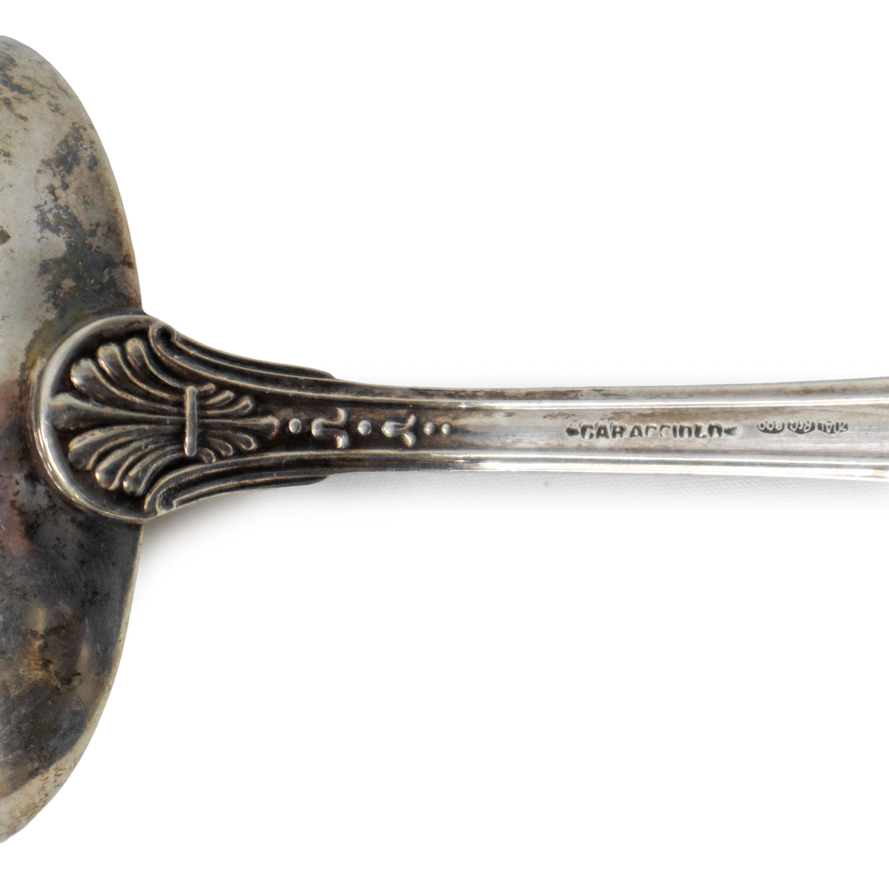 Mestolo per salsiera in argento 800