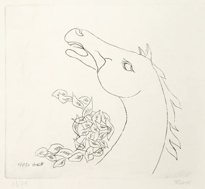 Testa di cavallo (acquaforte, 1968)