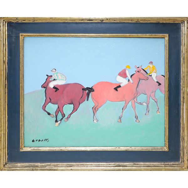 Giuseppe Cesetti - Tre fantini a cavallo